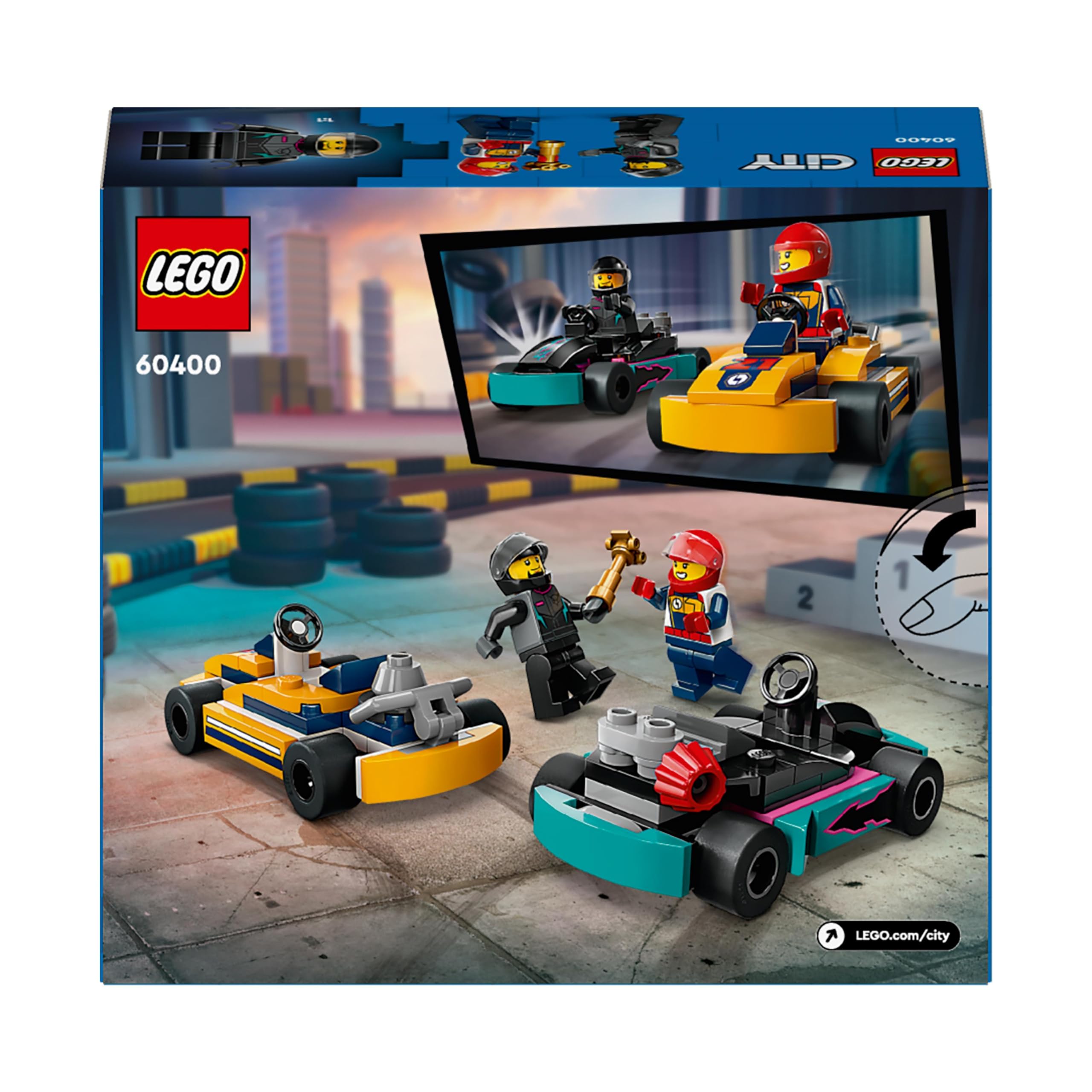 LEGO City Go-Karts and Race Drivers Playset - Buildable Racing Vehicles with Minifigures for Kids 5+ 9