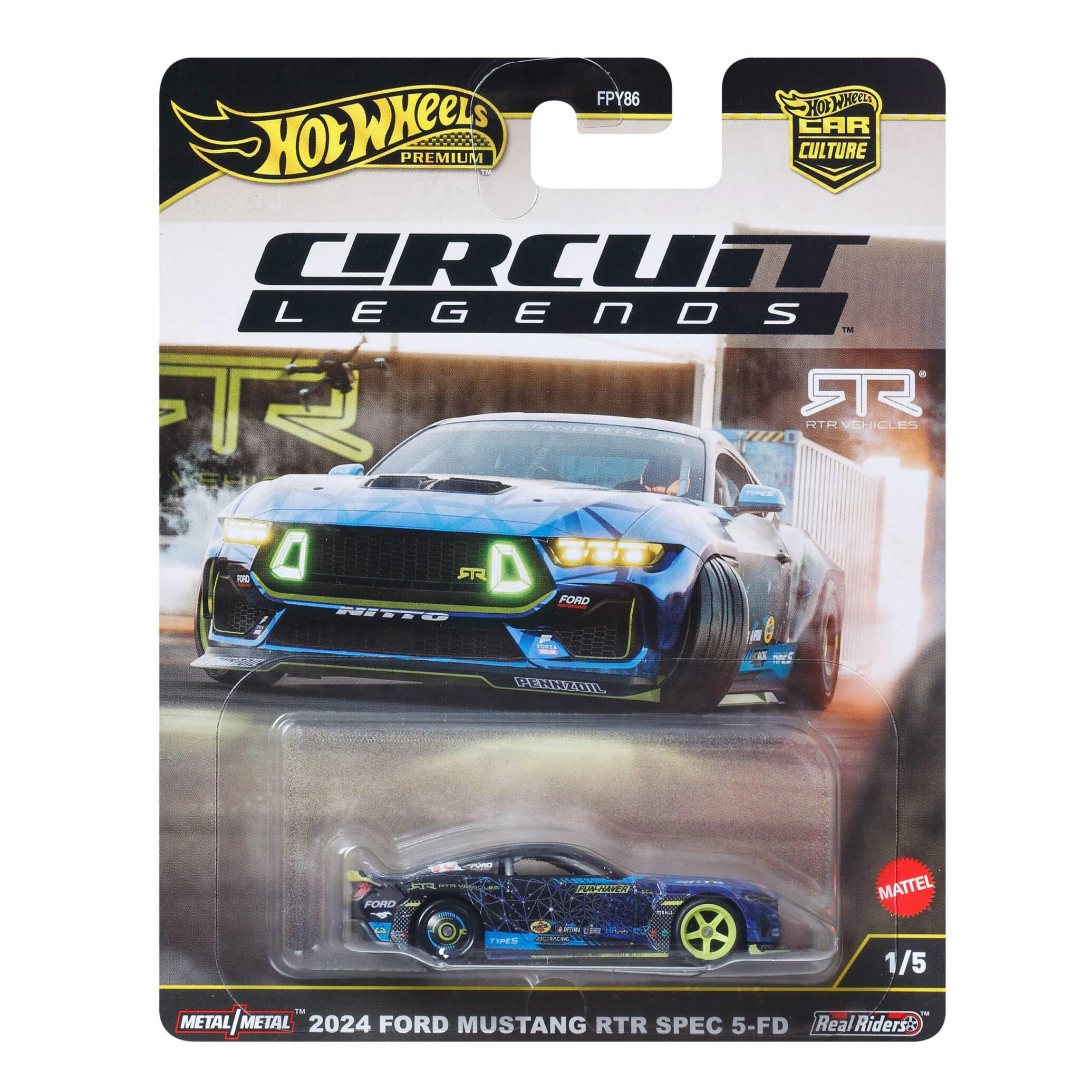 Hot Wheels Premium Mustang RTR Drift - 1:64 Die-Cast Collectible Vehicle 6