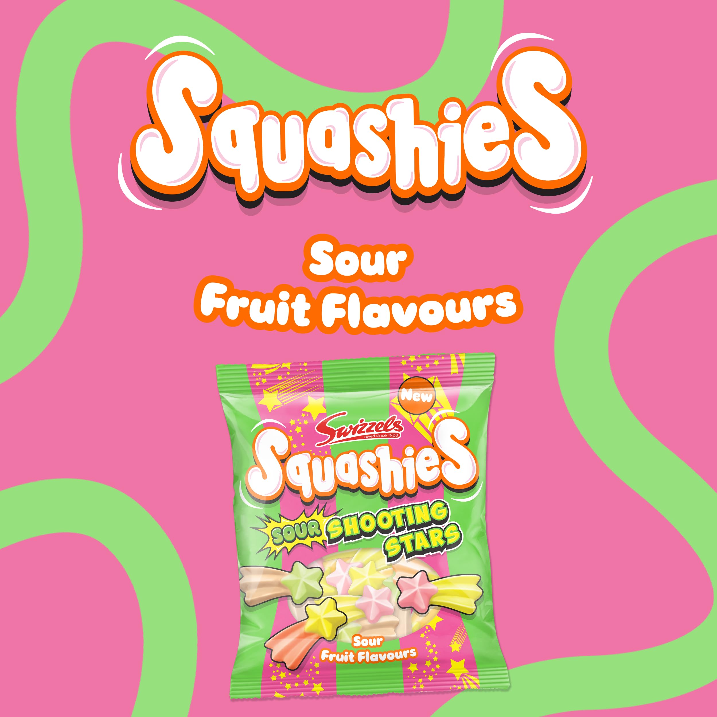 Swizzels Squashies Sour Stars 100g - Sour Chewy Sweets in Star Shapes 5