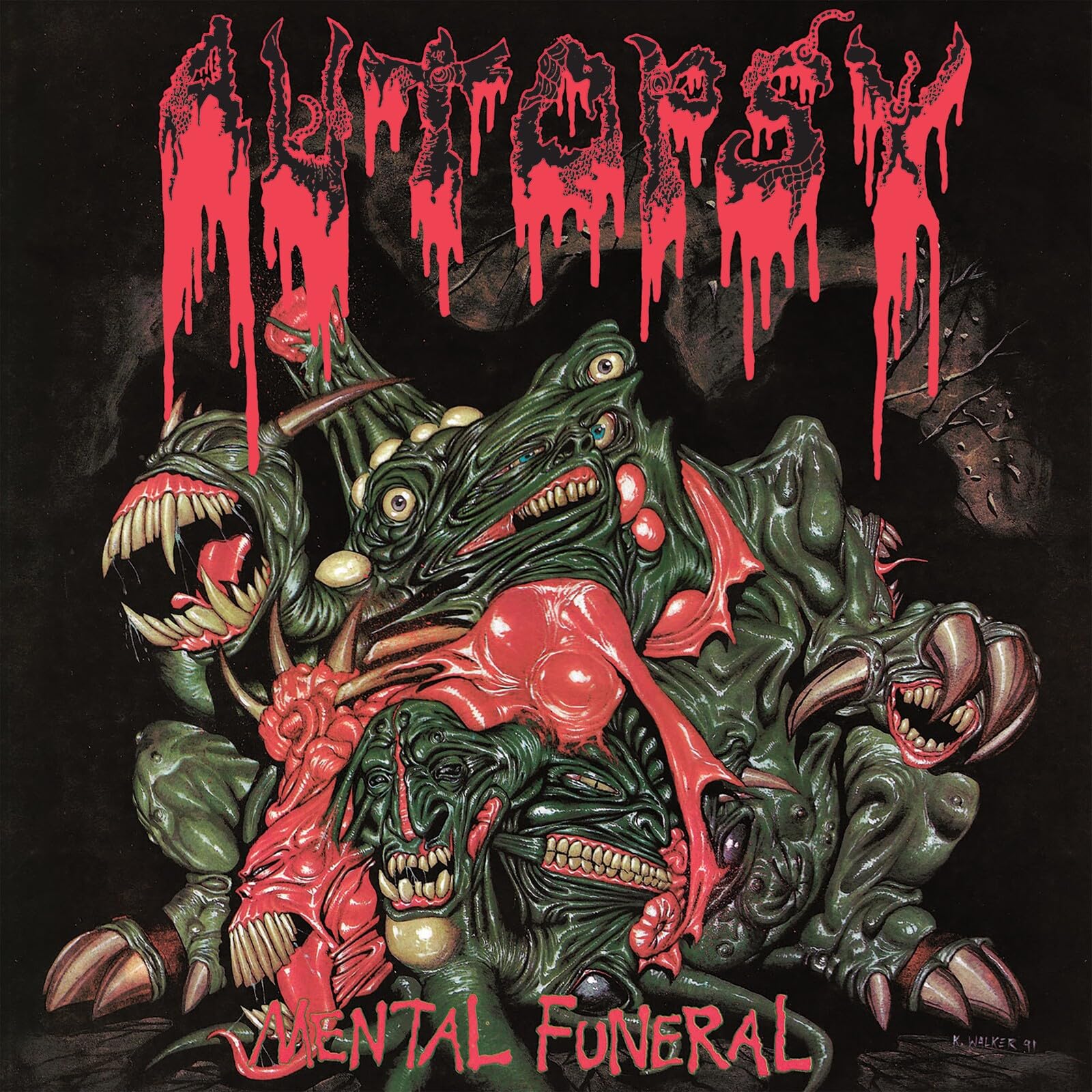 Autopsy - Mental Funeral [Limited Edition Red/Green Ink Spot Vinyl] 1