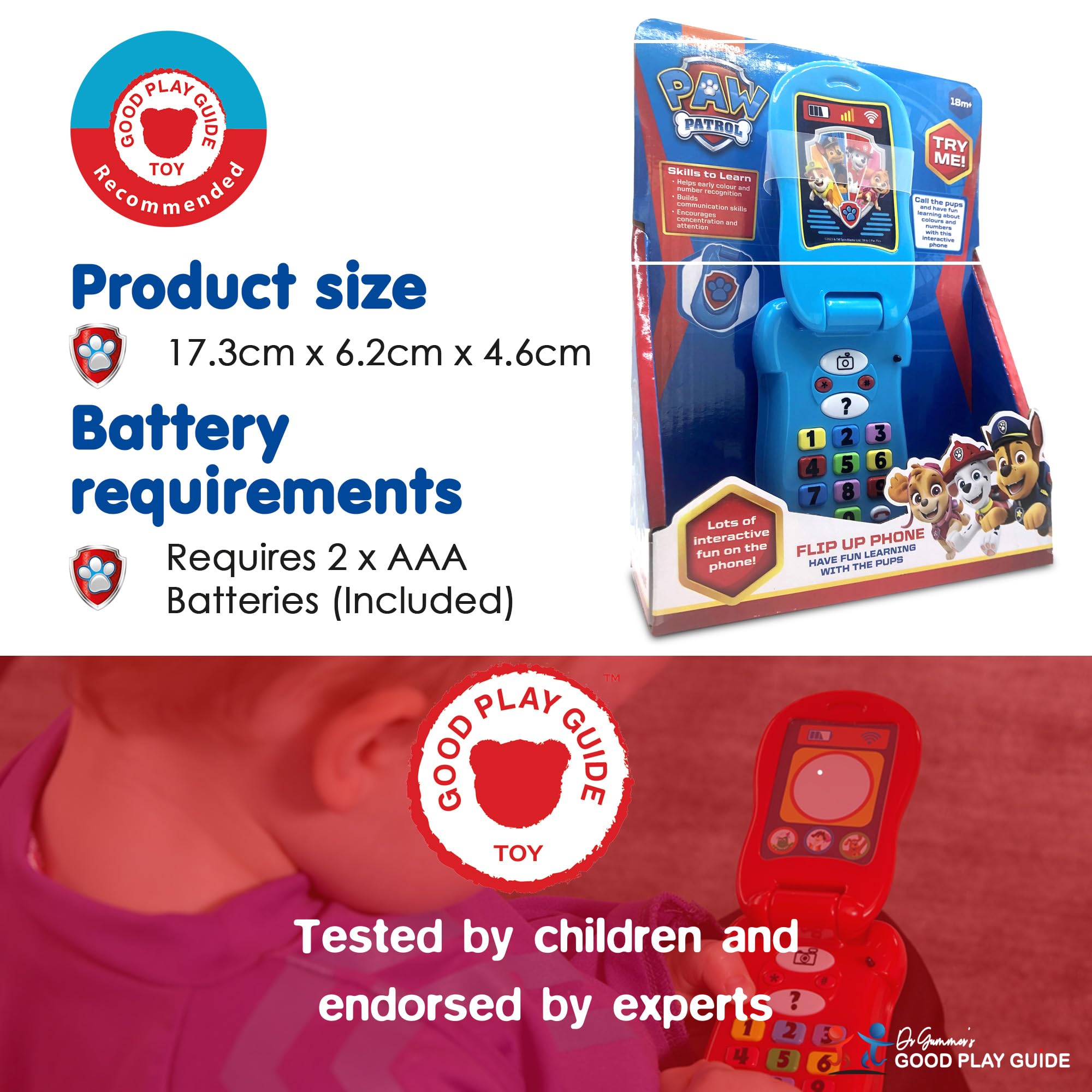 Paw Patrol Flip-Up Phone - Interactive Learning Toy for Toddlers 18 Months & Up 13