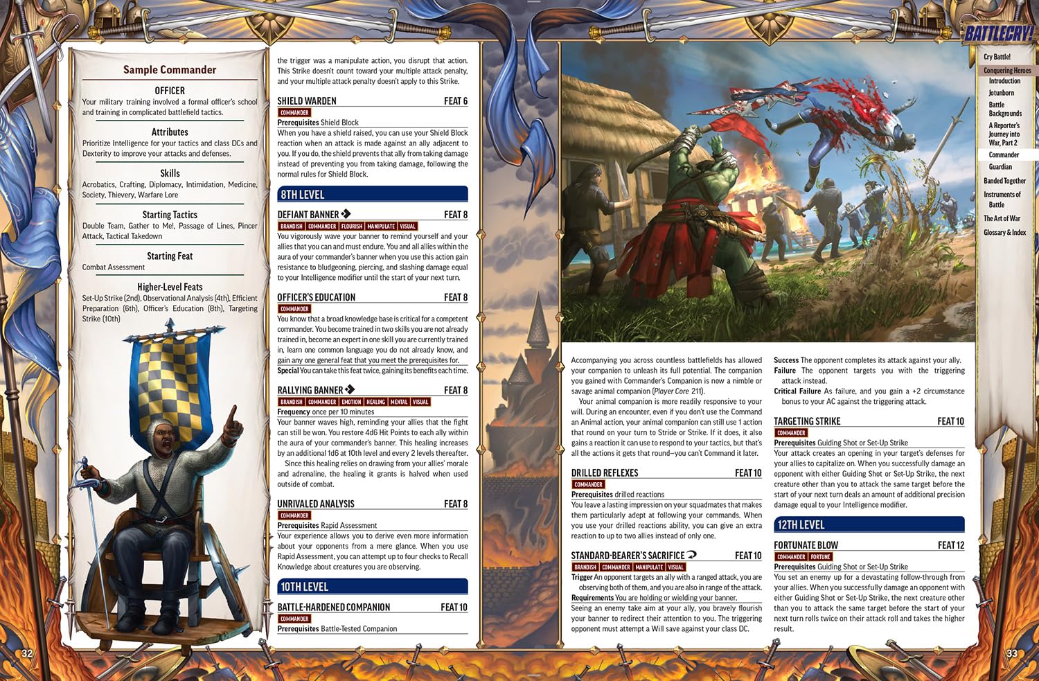 Paizo Pathfinder Battlecry! Reference Book | Pathfinder Second Edition Remaster | Hardcover 4