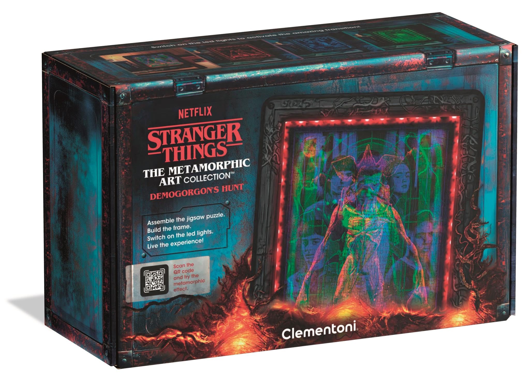 Clementoni Stranger Things Metamorphic Art Puzzle - 520-Piece LED Light-Up Jigsaw 7