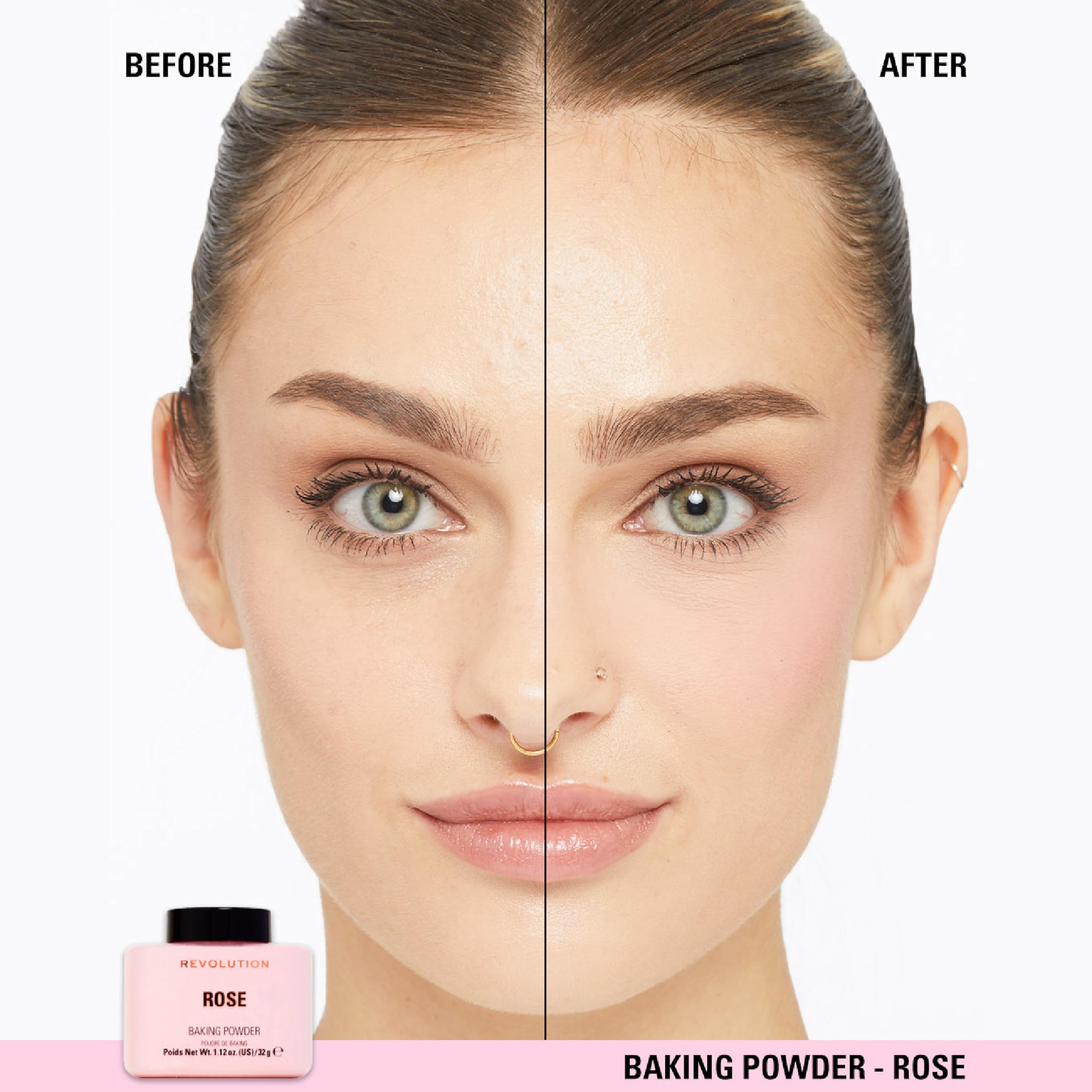 Revolution Beauty London - Loose Baking Powder (Rose, 32g) 7
