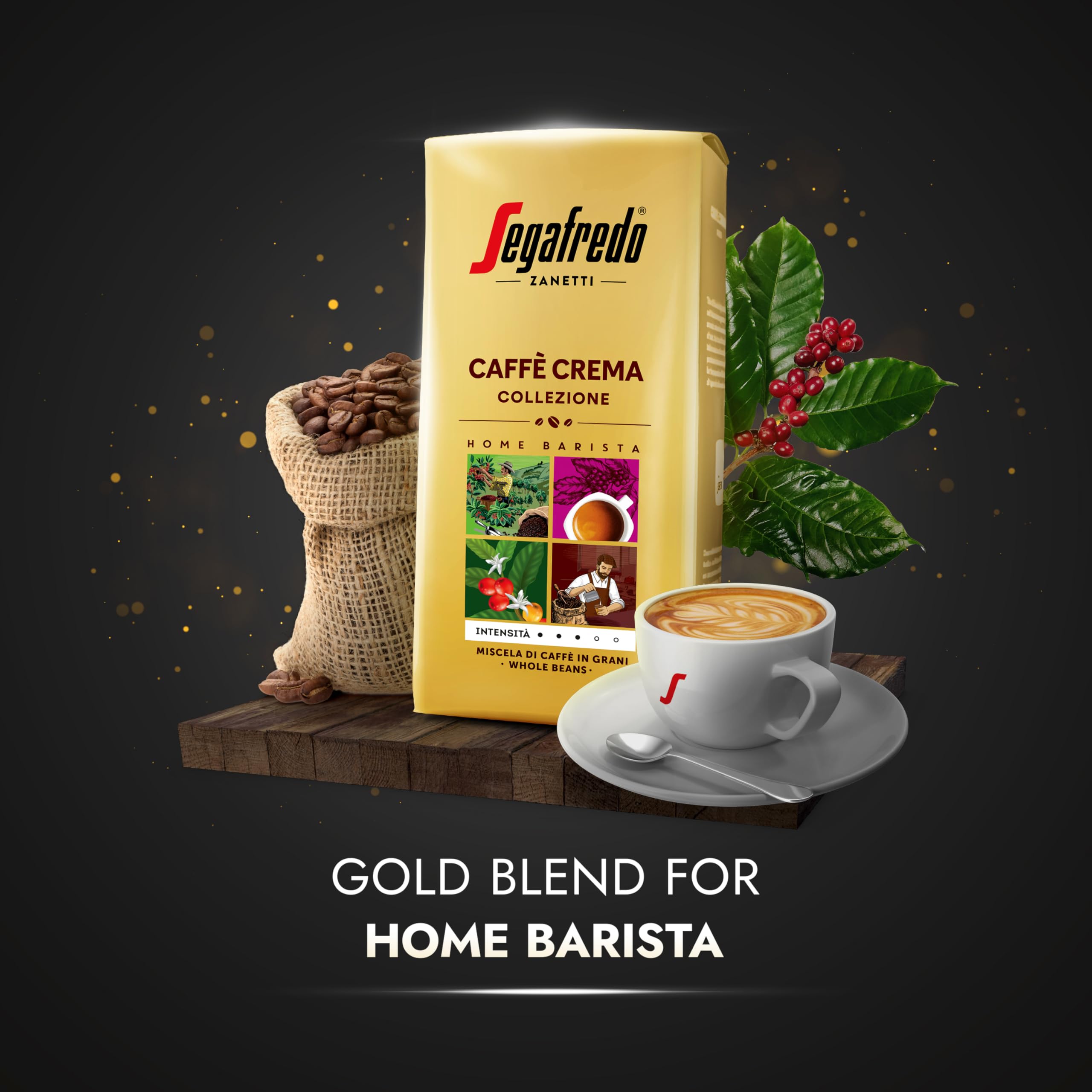 Segafredo Zanetti Caffè Crema Collezione Whole Coffee Beans 1kg 7