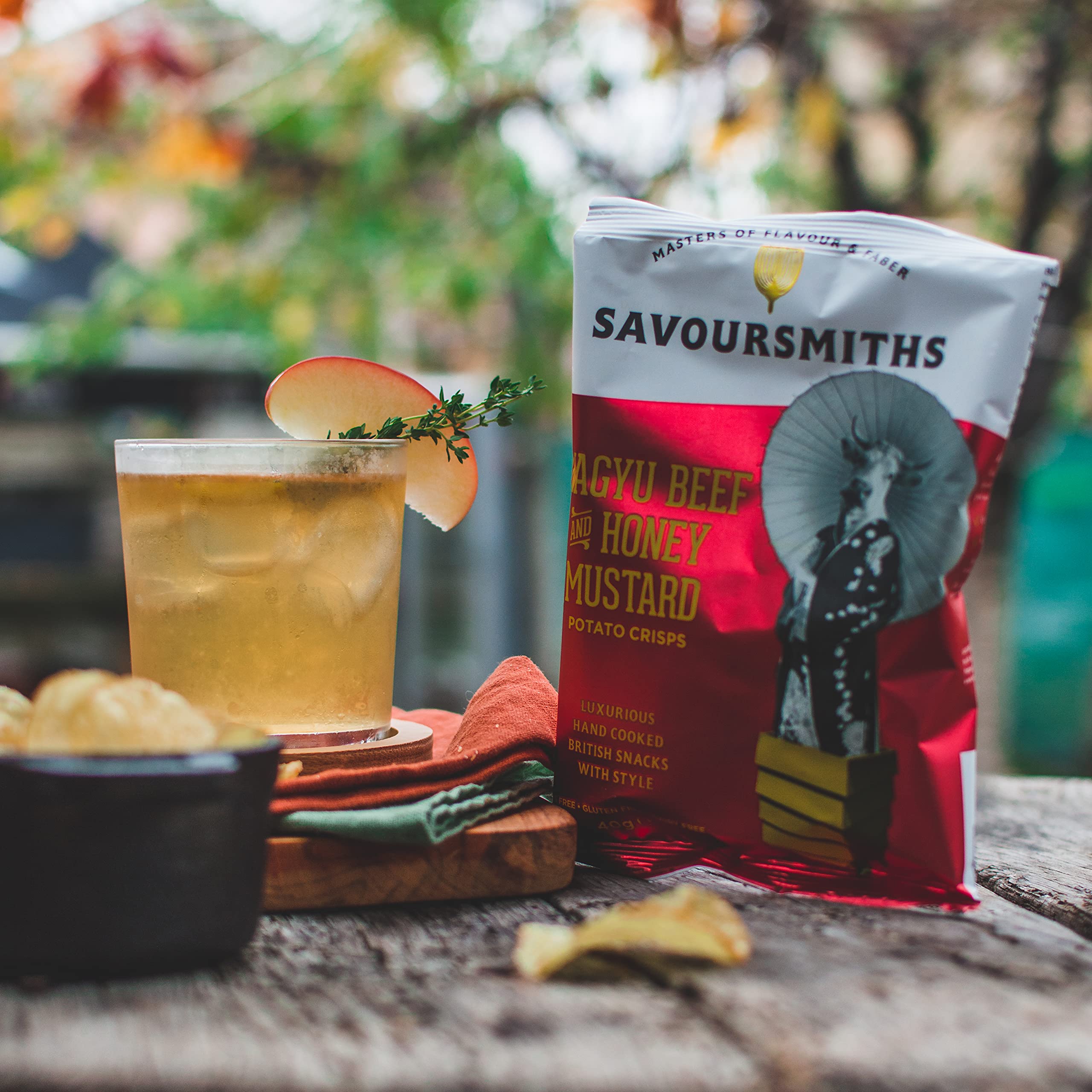 SAVOURSMITHS Wagyu Beef with Honey Mustard Hand-Cooked Potato Crisps 40g 12
