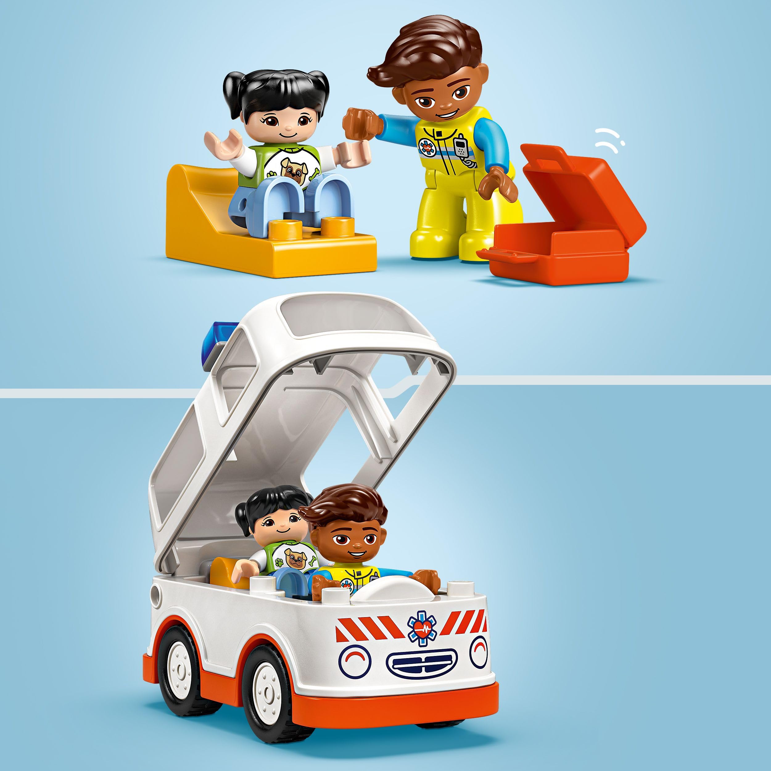 LEGO DUPLO Ambulance & Driver Set - Educational Role Play Toy for Toddlers 2+ 5