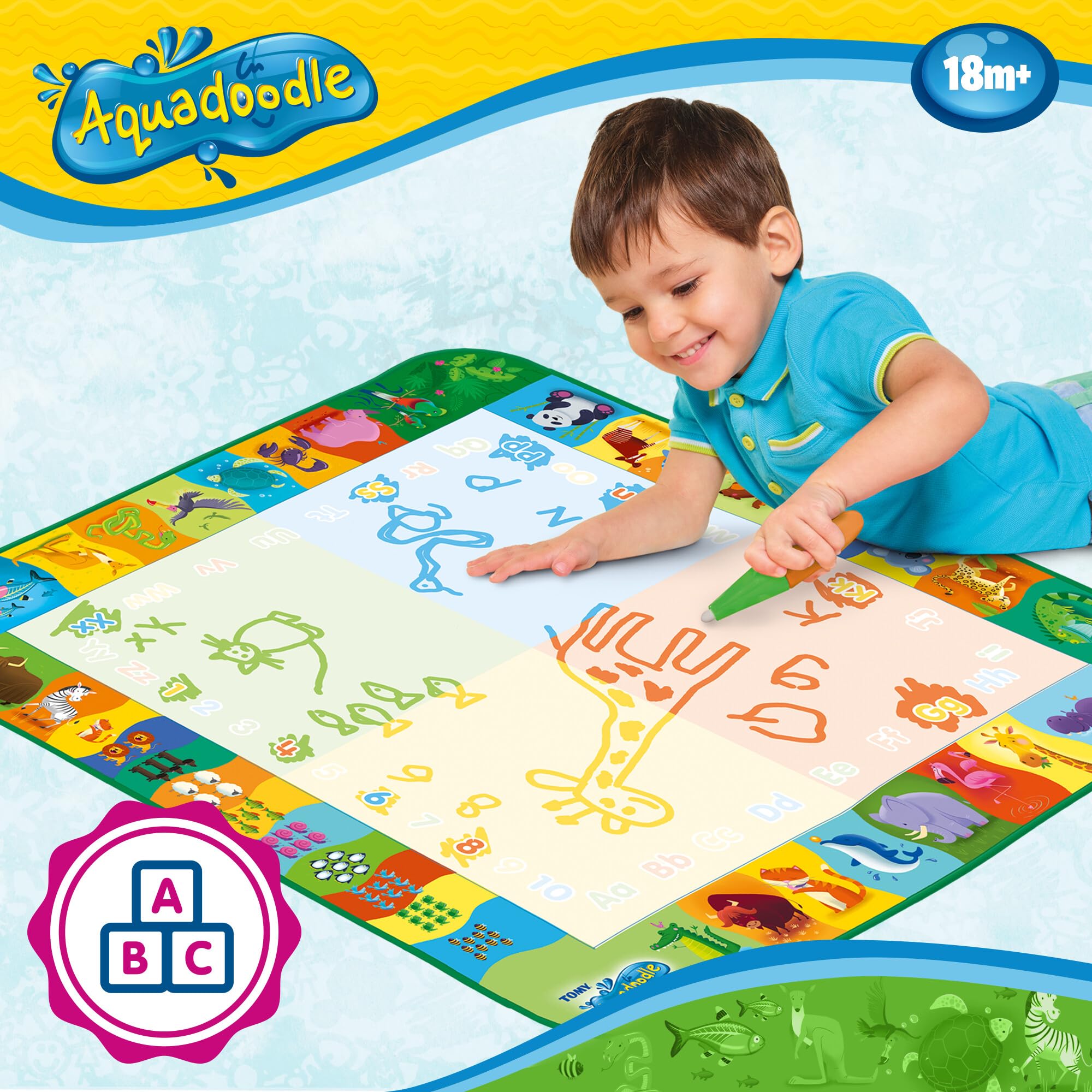 Aquadoodle Classic Large Water Doodle Mat, Official TOMY No Mess Colouring & Drawing Game, Suitable for Toddlers and Children From 18 Months+ 8
