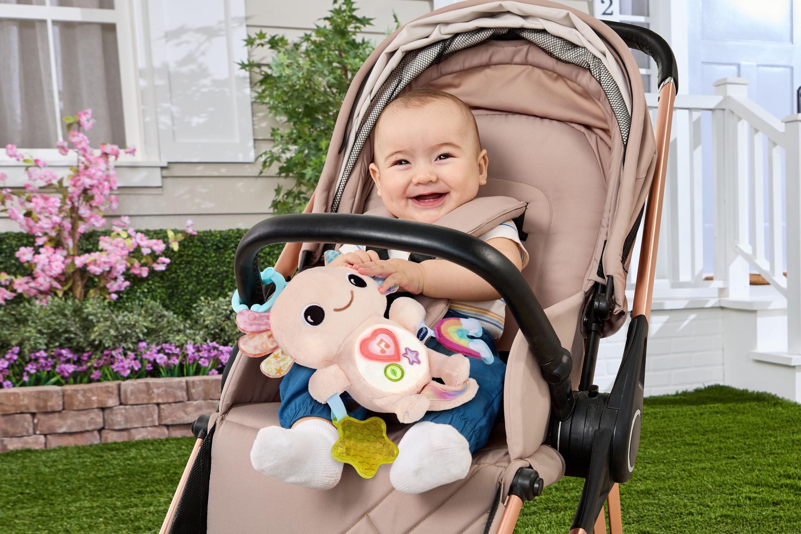 VTech Baby Rainbow Lights Axolotl - Interactive Musical Toy with Light-Up Heart & Crinkly Rainbow, 3 Months+ 5