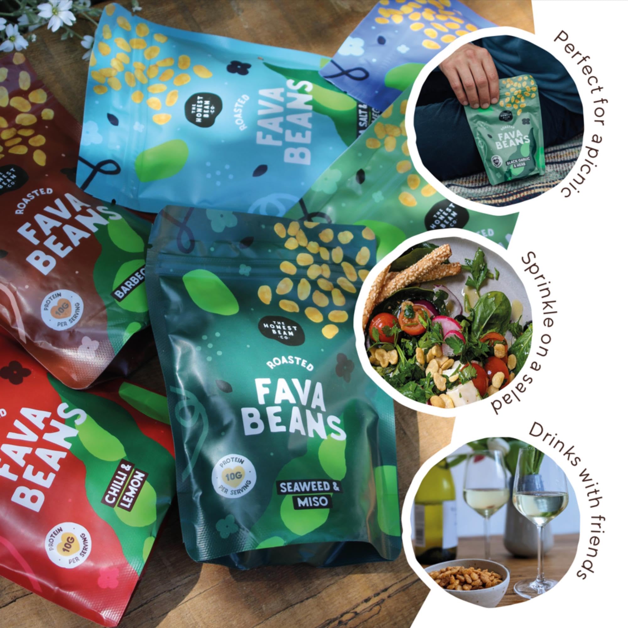 The Honest Bean Co Roasted Fava Beans Sea Salt & Cider Vinegar 120g 7