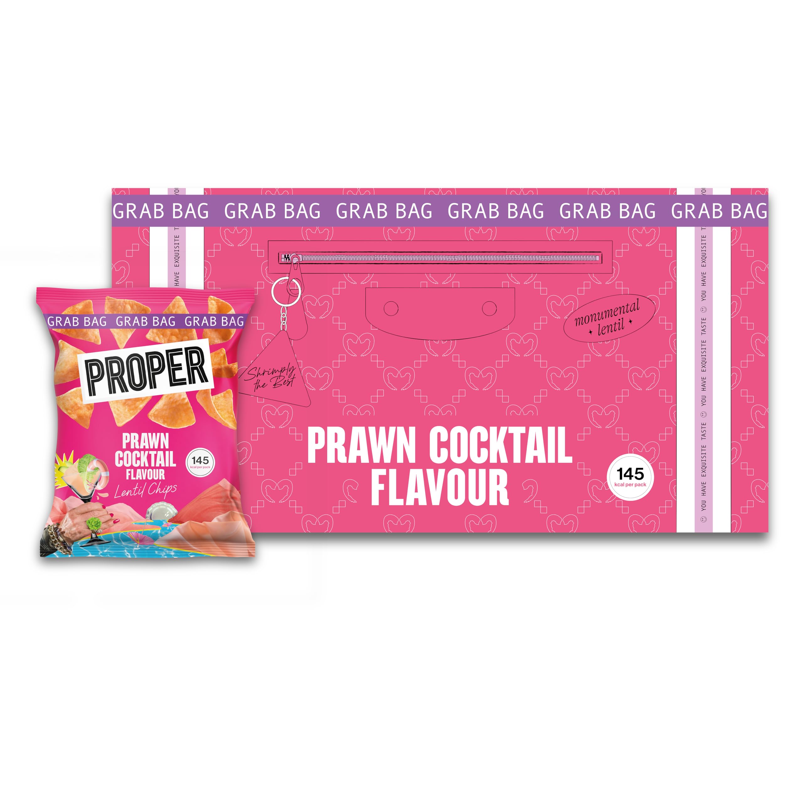 PROPER Prawn Cocktail Lentil Chips - 30 x 31g Bags 1