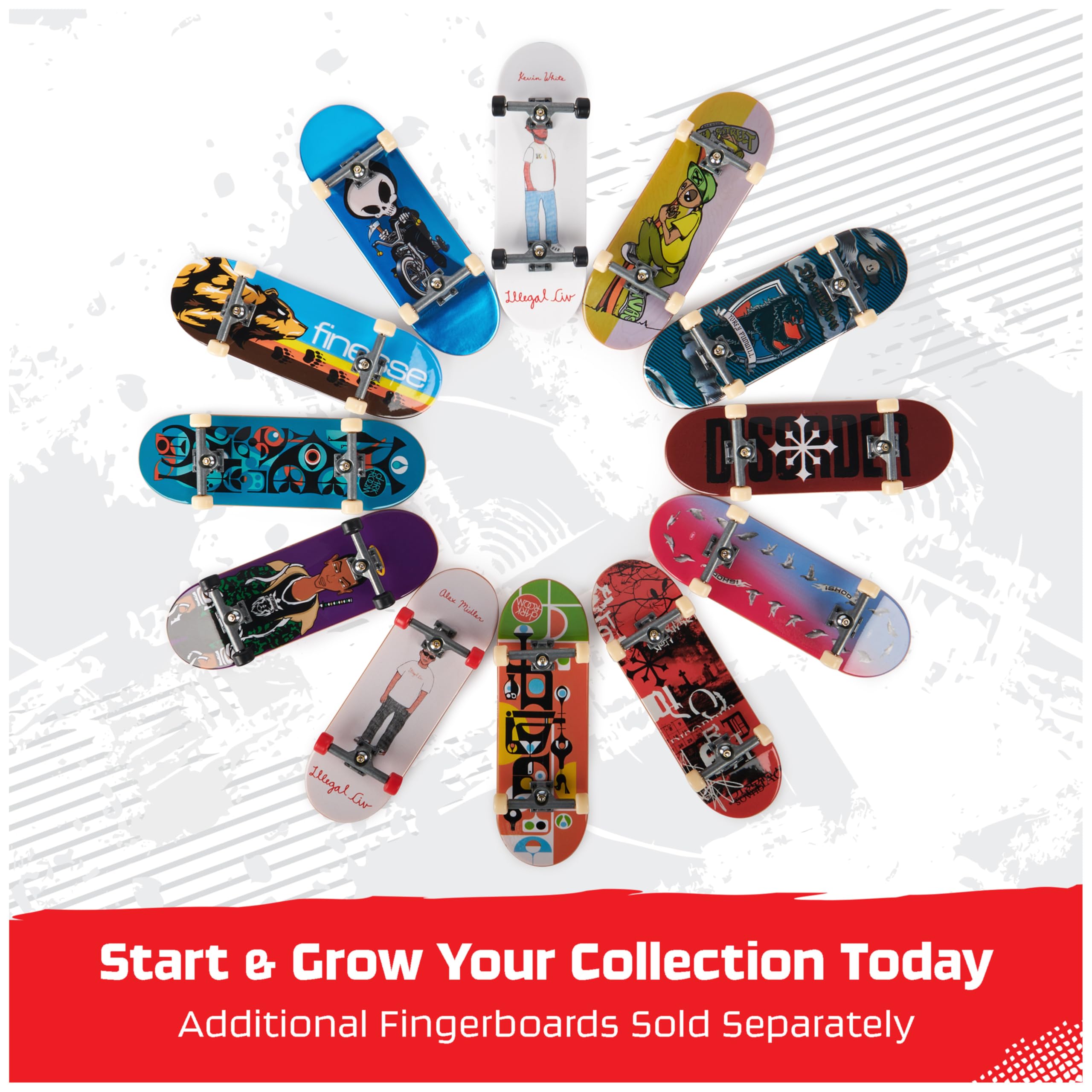 Tech Deck Powell Peralta Legends SK8Shop Bonus Pack with Ramp - 8 Customizable Fingerboards for Ages 6+ 9