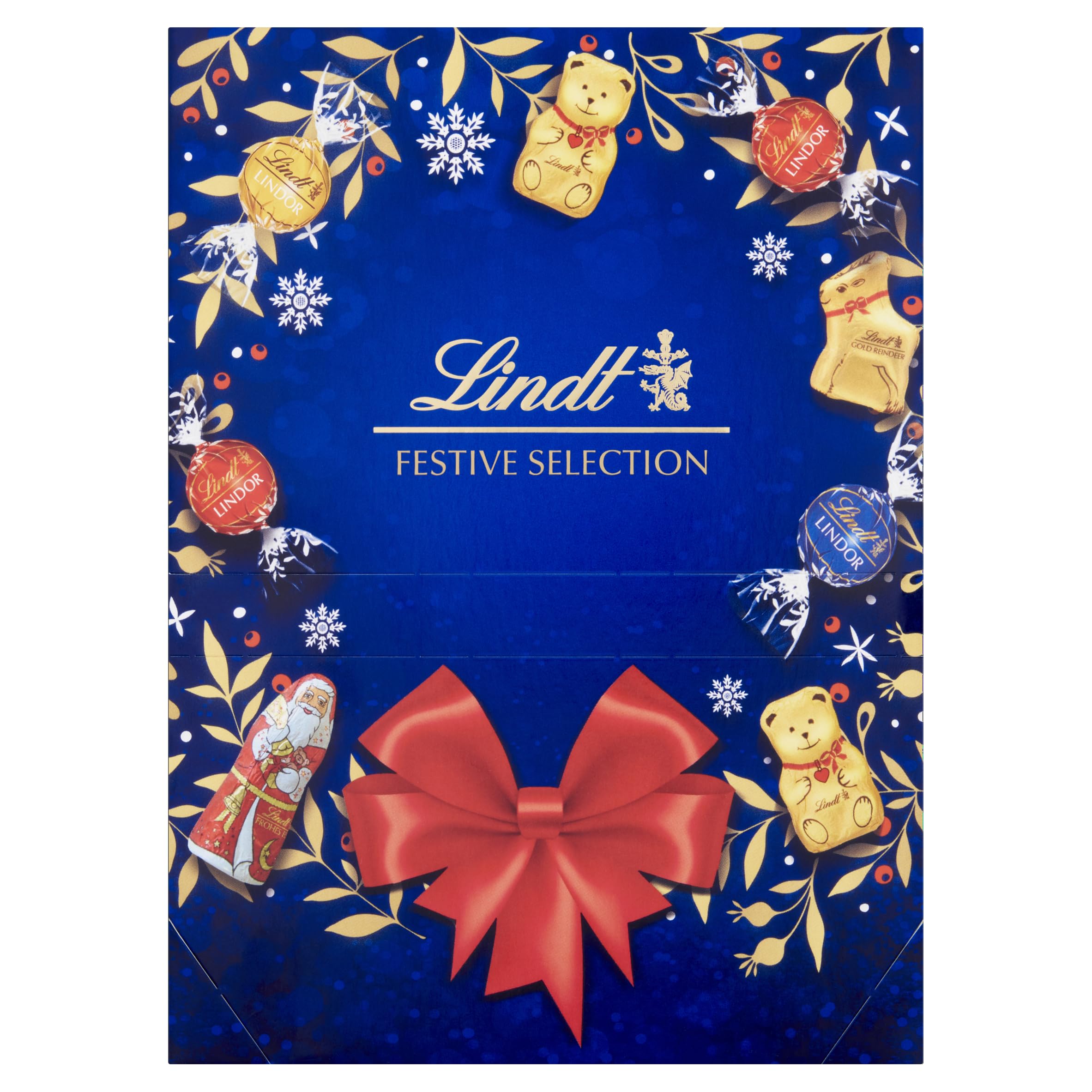 Lindt Festive Selection Christmas Sharing Box – Large 690g (Approx. 60 Pieces)