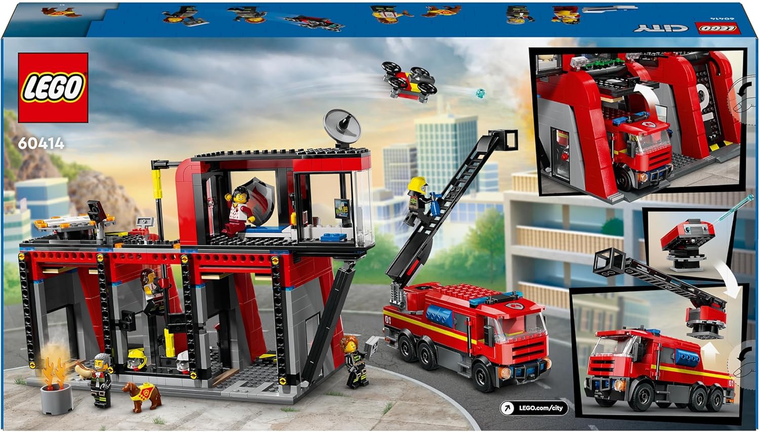 LEGO City Fire Station Playset with Fire Engine & Minifigures - 6+ Years 7