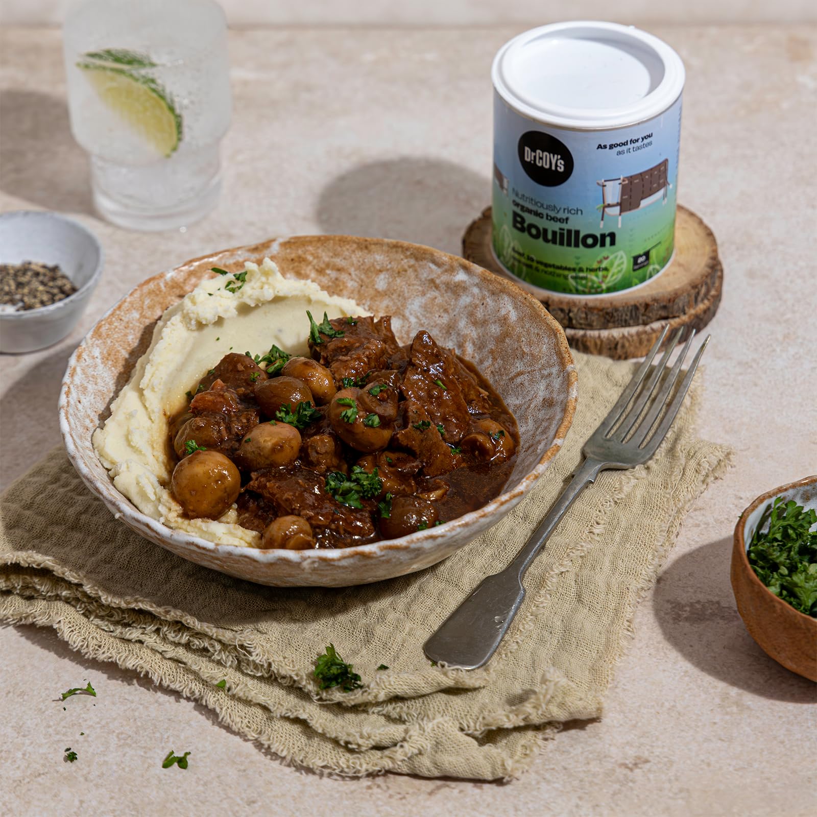 Dr. Coy's Organic Beef Bouillon Powder - 125g Gluten-Free Beef Broth 6