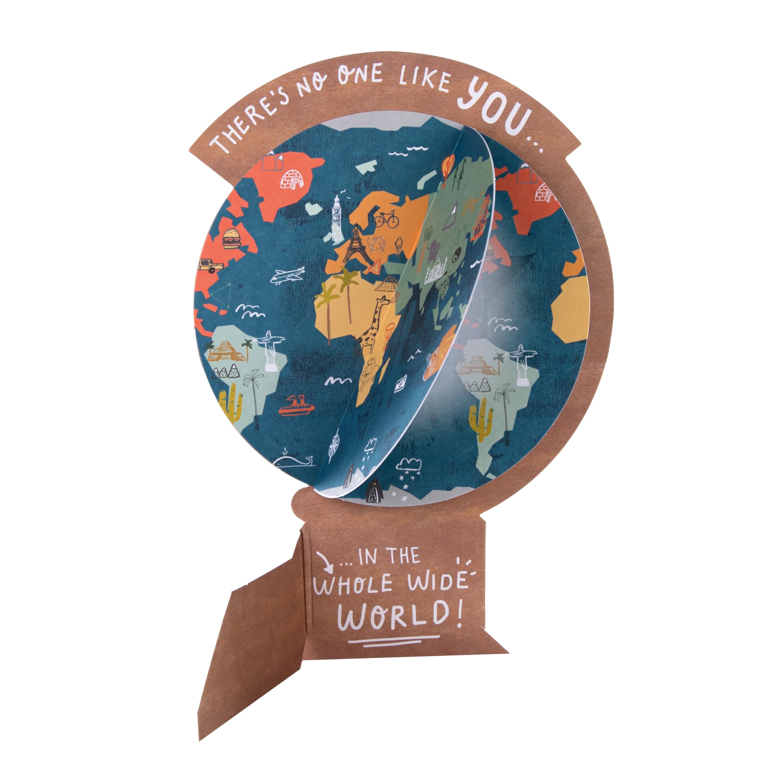 Hallmark Father's Day Pop Up World Globe Card | 3D Design | H22.8cm x W15.9cm