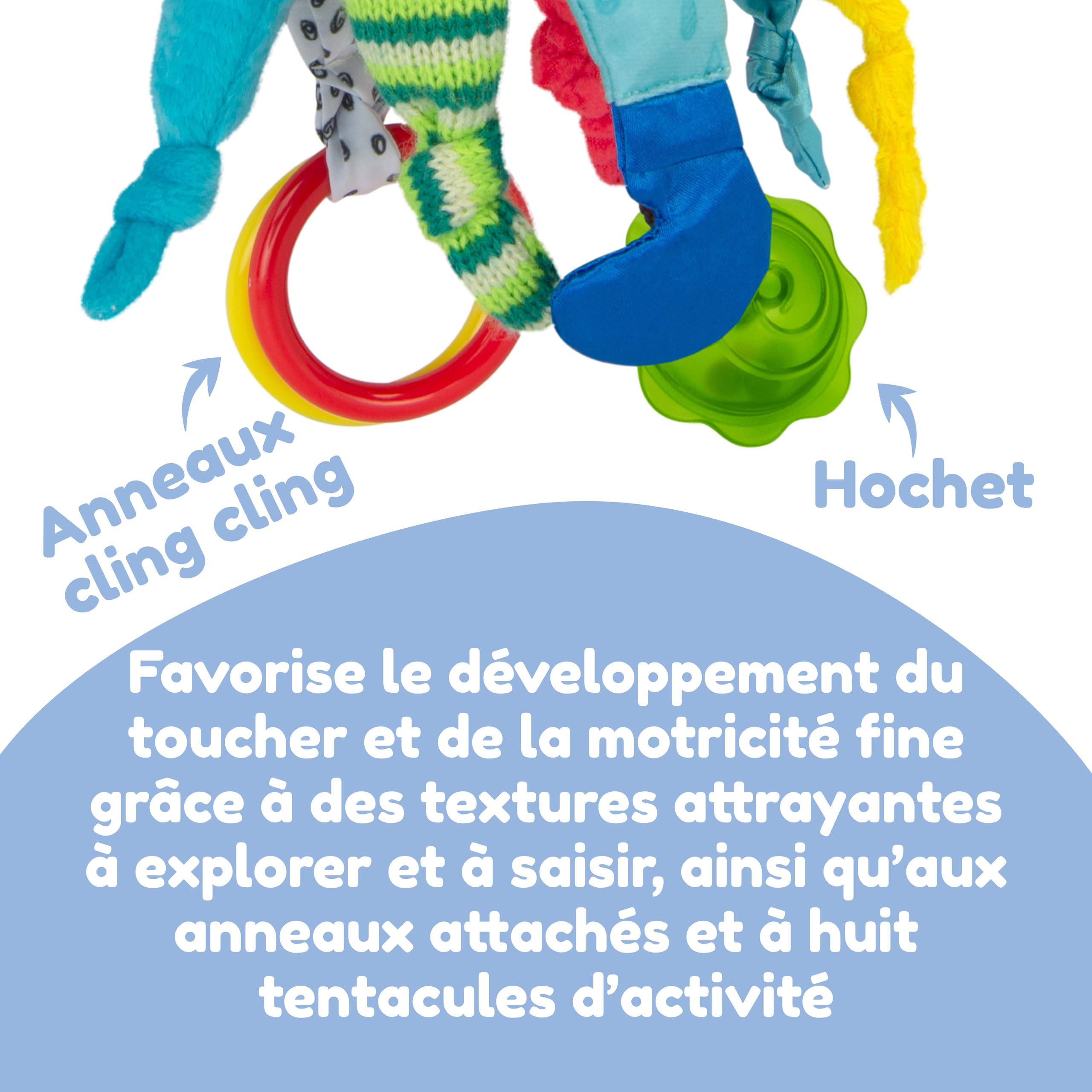 Lamaze Captain Calamari - Clip & Go Baby Sensory Toy for 0-6 Months 7