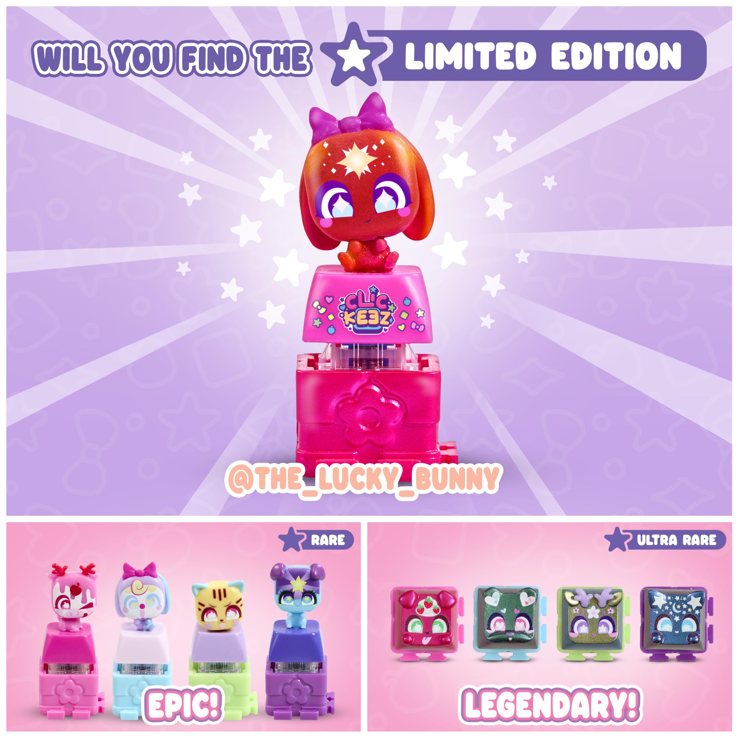 Clickeez Goliath Keyboard Mega Pack - Ultimate Starter Set with 15 Collectible Keychain Characters 6