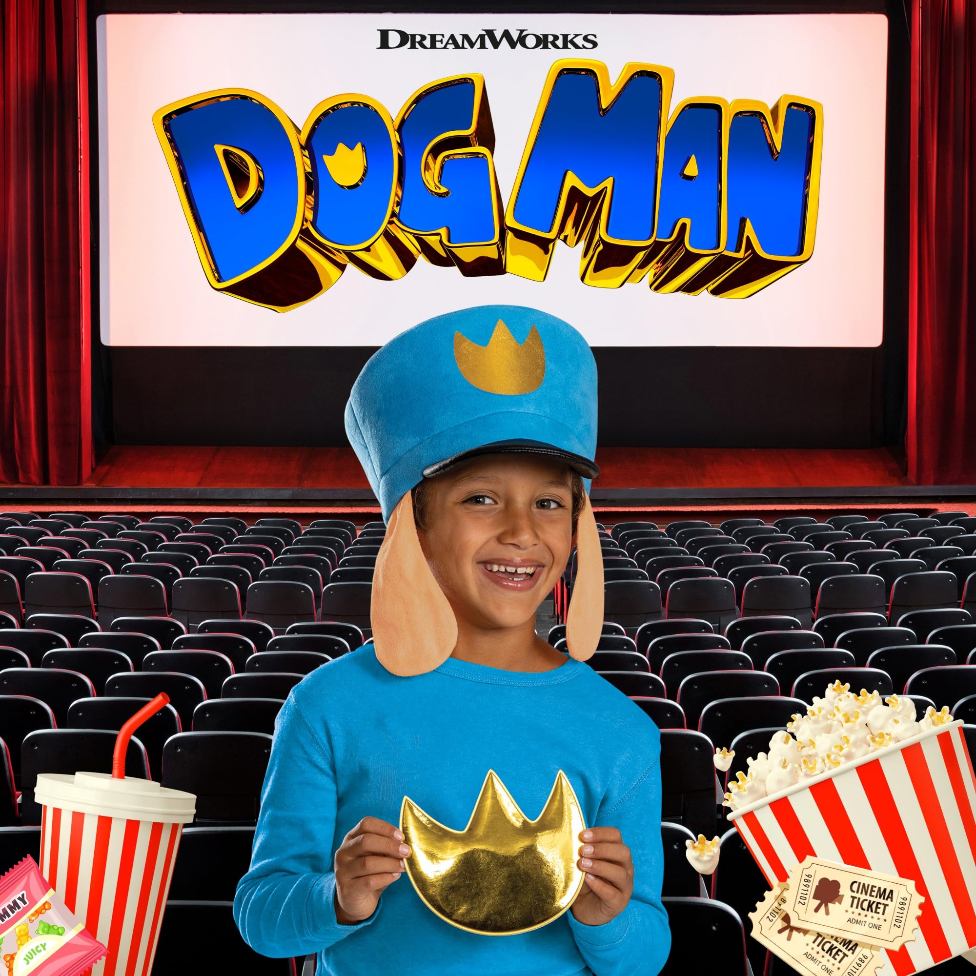 Disguise Dog Man Movie Costume - Kids Fancy Dress Kit 6