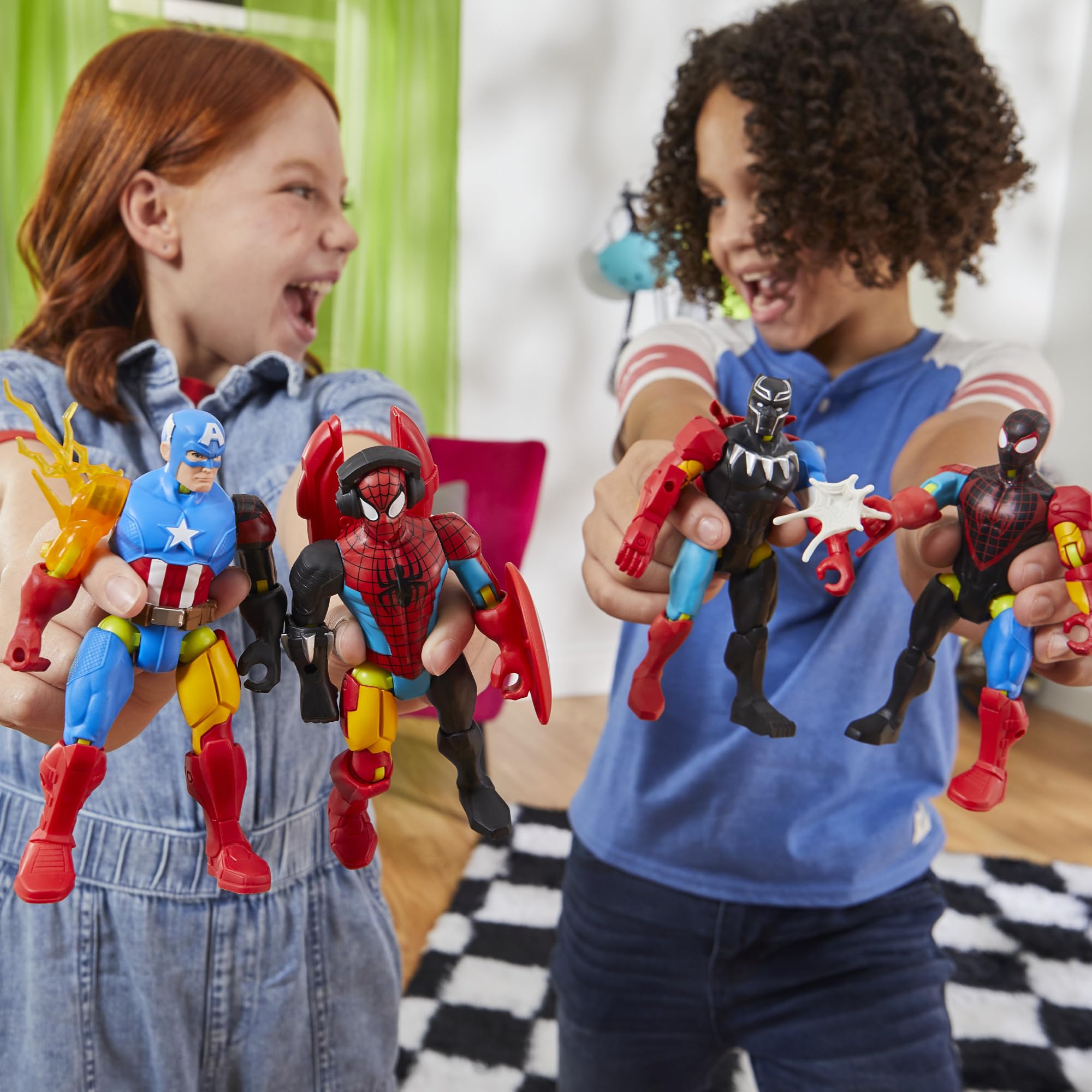 MixMashers Marvel Miles Morales Action Figure - Mix & Match Super Hero Toy for Kids 9