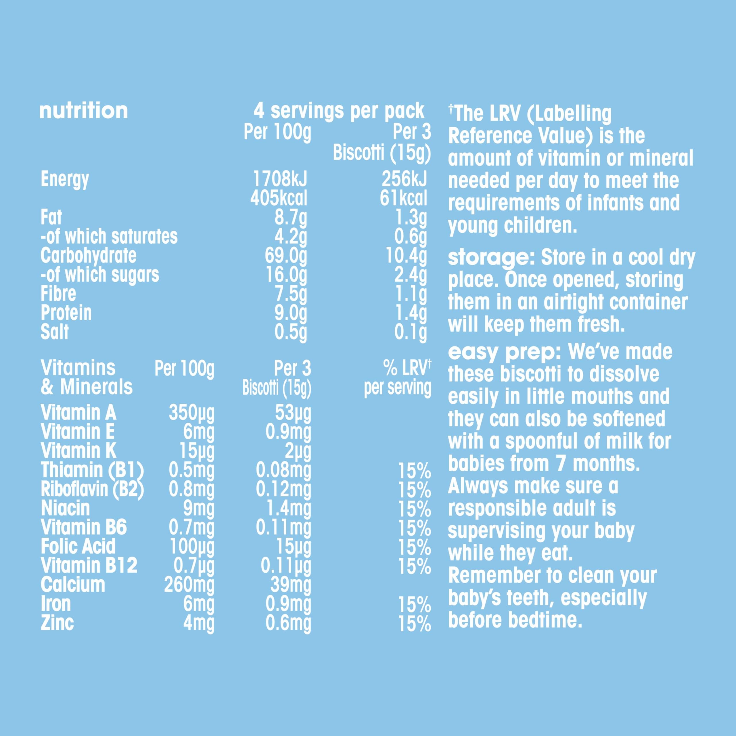 Heinz So Yummy Chocolate Biscotti Baby Food Snacks for 7+ Months - 6 x 60g