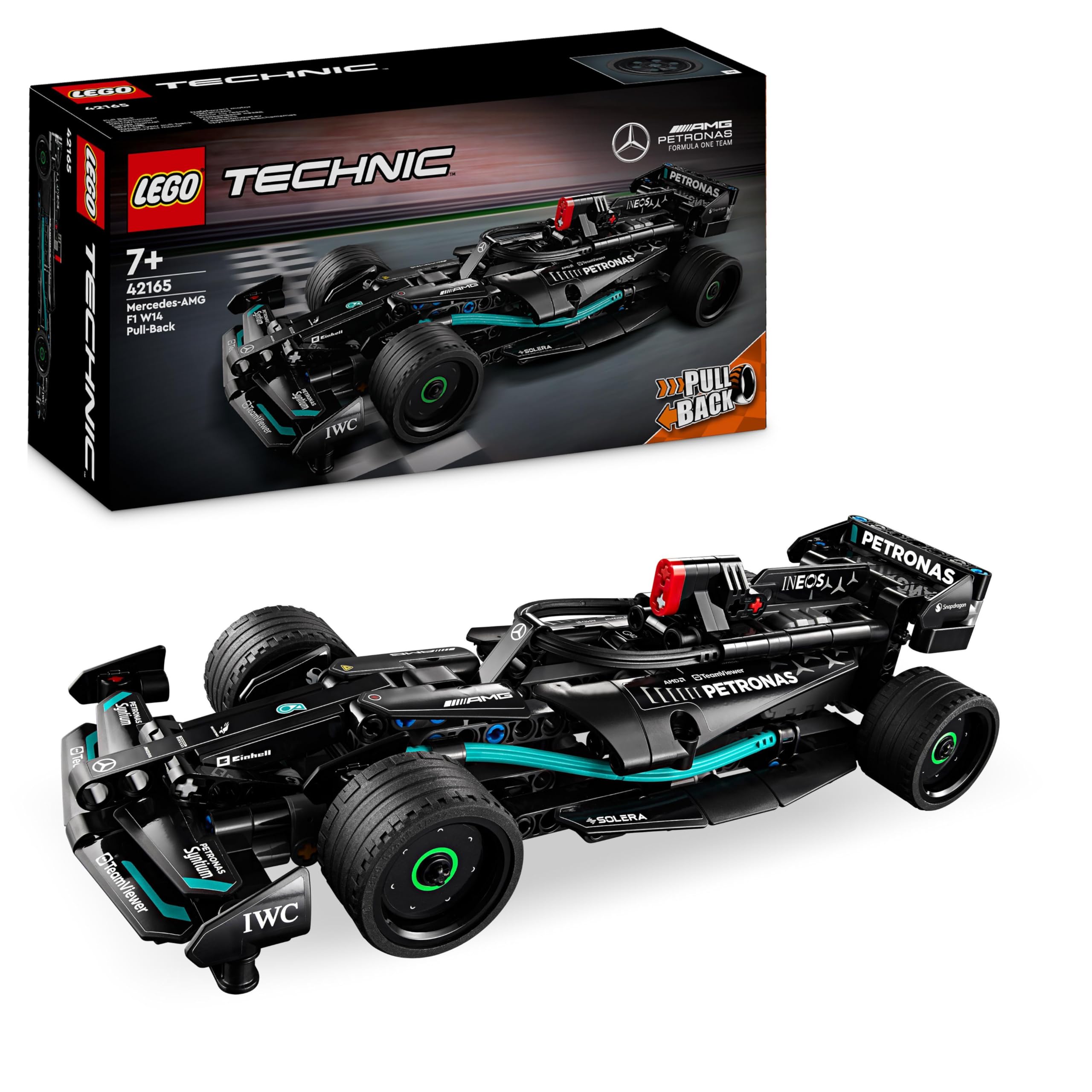 LEGO Technic Mercedes-AMG F1 W14 E Performance Pull-Back Race Car Toy - Building Set for Kids 7+