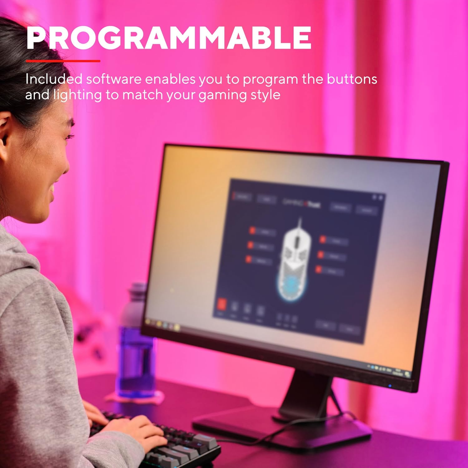 Trust Gaming GXT 928W Helox White Ultra-Lightweight 65g Wired Gaming Mouse with RGB Lighting 11