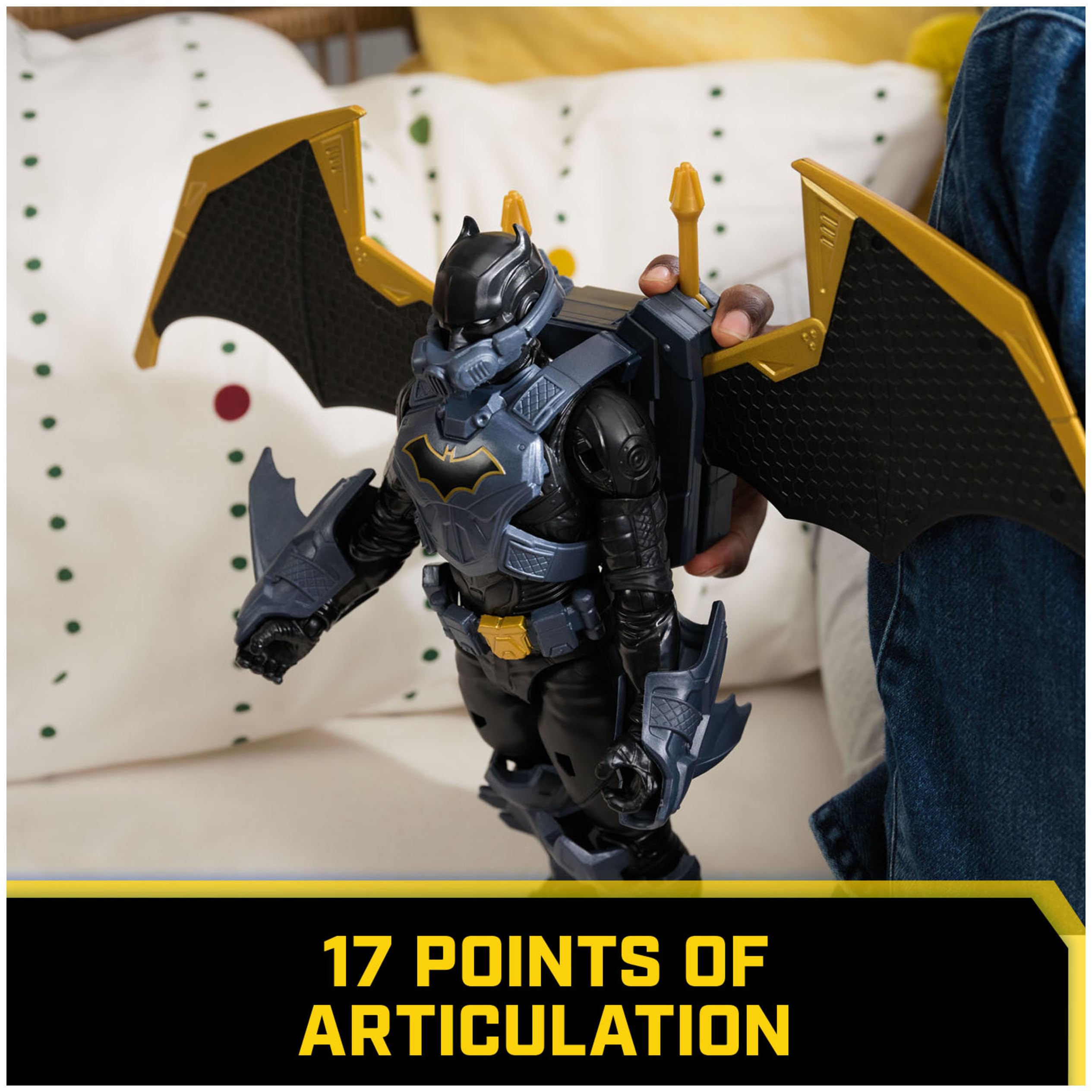 Spin Master DC Comics Night Sky Batman Action Figure - 30cm, 17 Points of Articulation, Expandable Wings | Ages 3+ 4