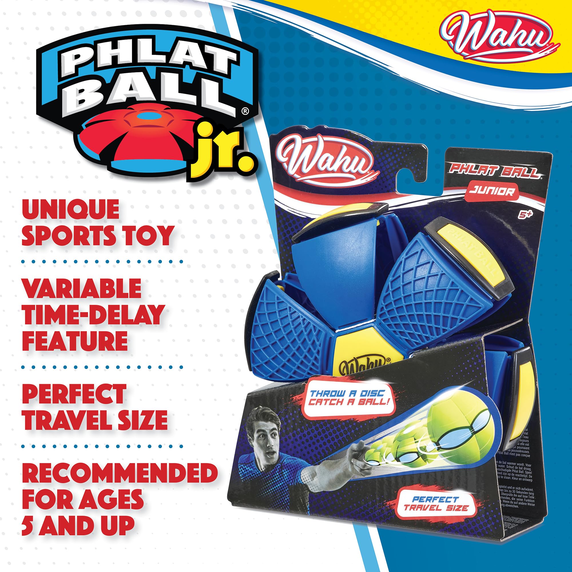 Wahu Phlat Ball Junior - Transforming Disc to Ball Toy for Kids Ages 6+ 8