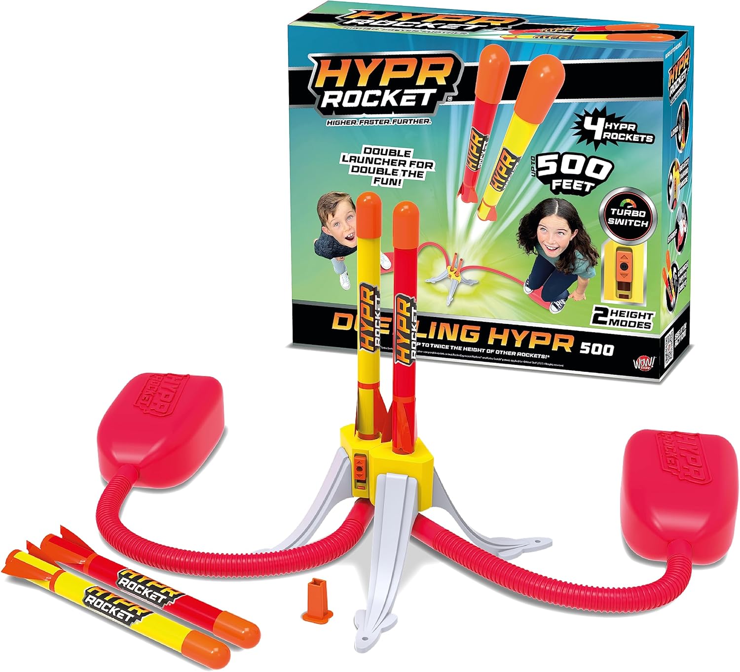 WOW! STUFF HYPR Duelling Battle Rocket - Outdoor Stomp Rocket Playset for Kids 5+ 1