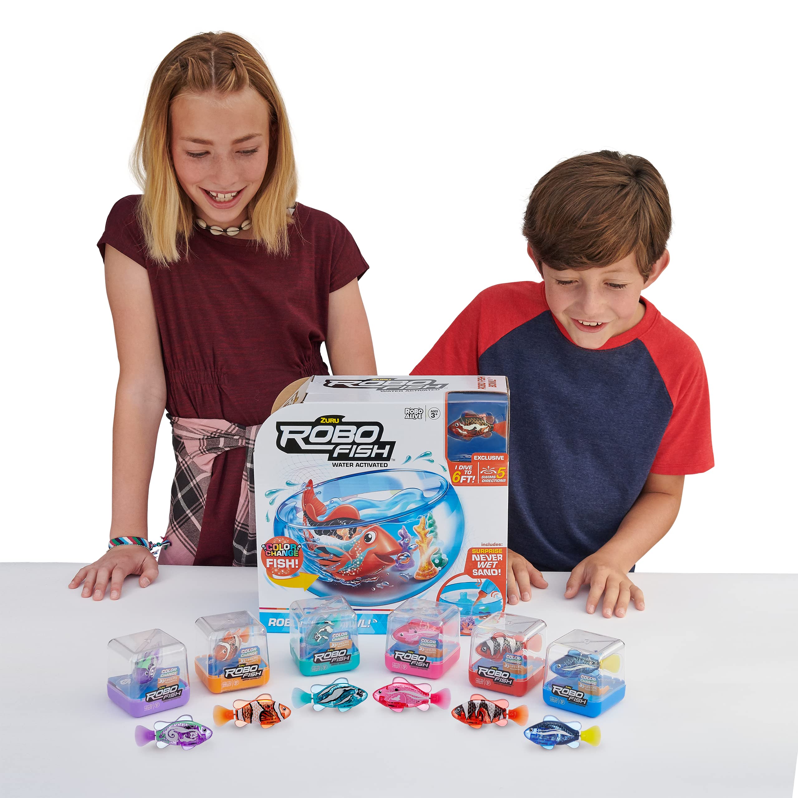 Robo Fish Playset - Robotic Swimming Pets with Water-Activated Technology 4