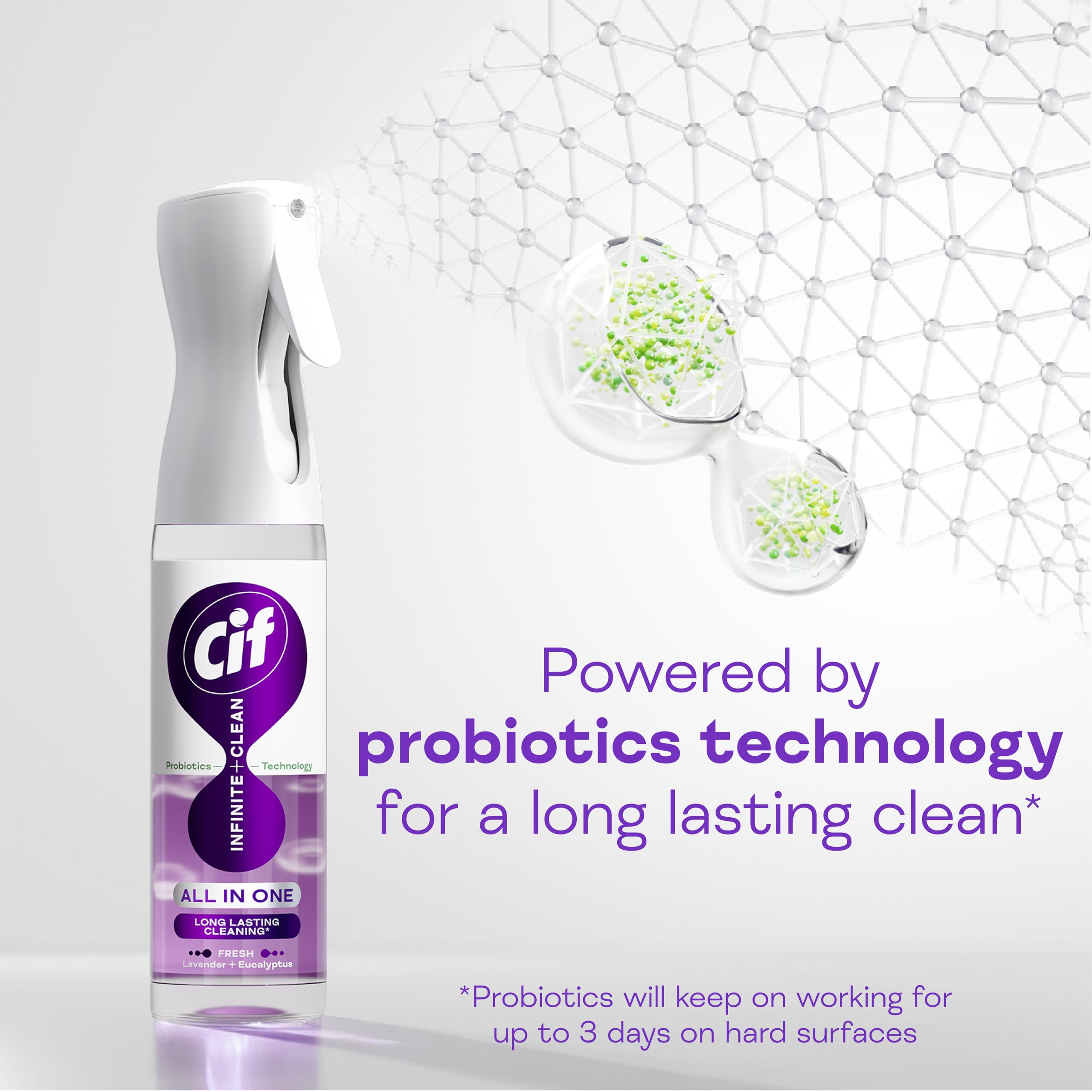 Cif Infinite Clean Lavender & Eucalyptus All in One Cleaner Spray 280 ml 8