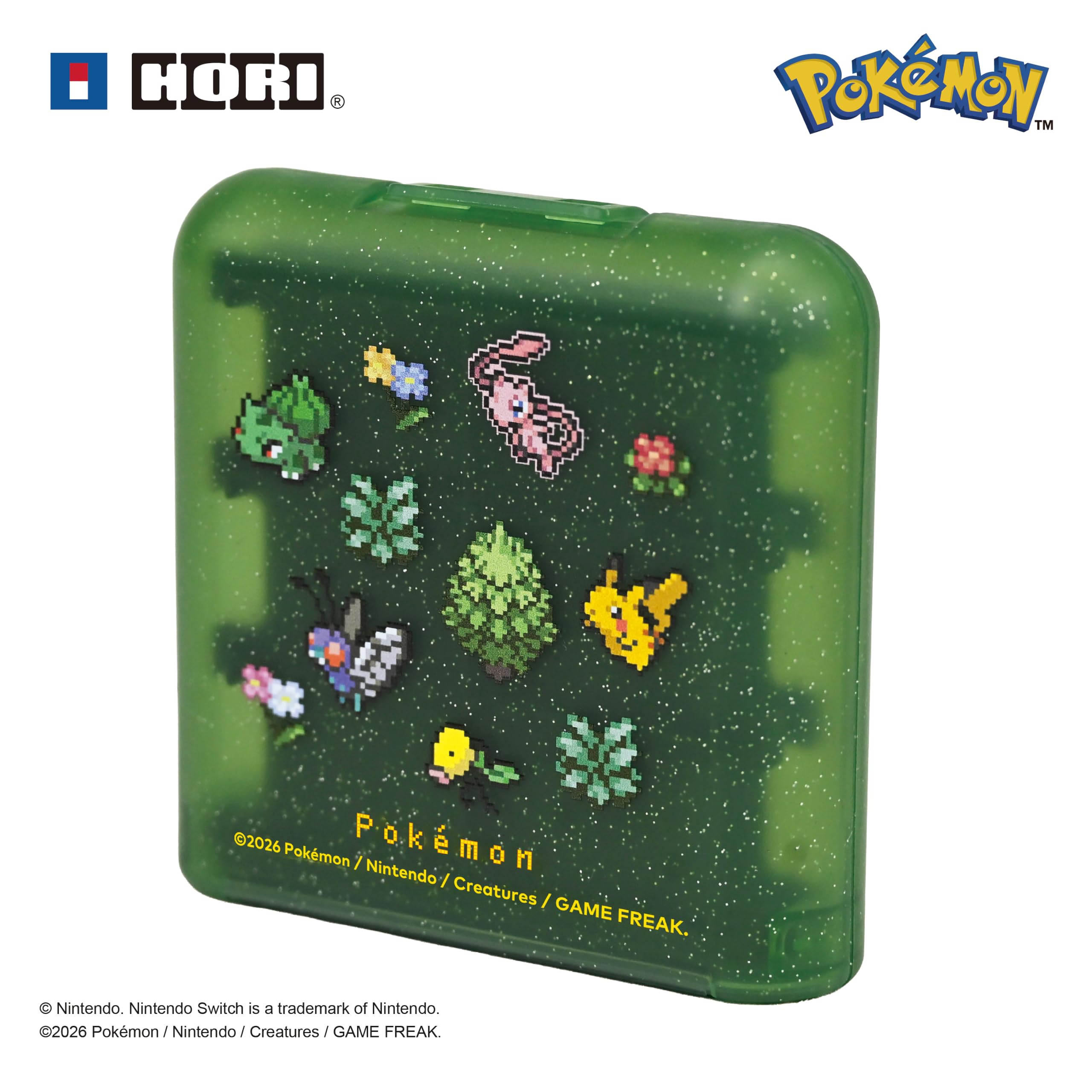 Hori 24-Game Card Case - Pokémon Pixel Green [Nintendo Switch]