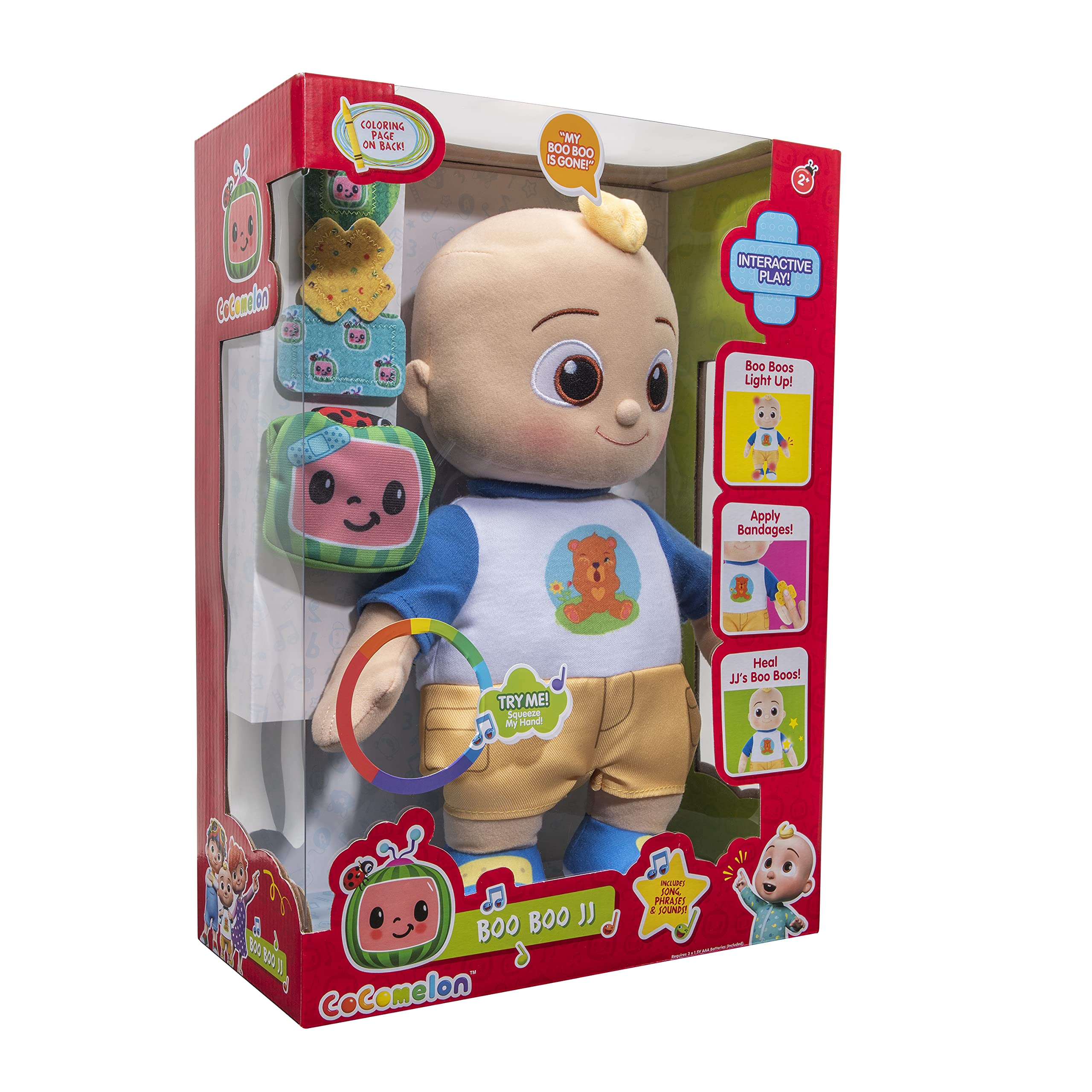 CoComelon Boo Boo JJ Plush - Light-Up Interactive Healing Toy with Bandages and Songs 7