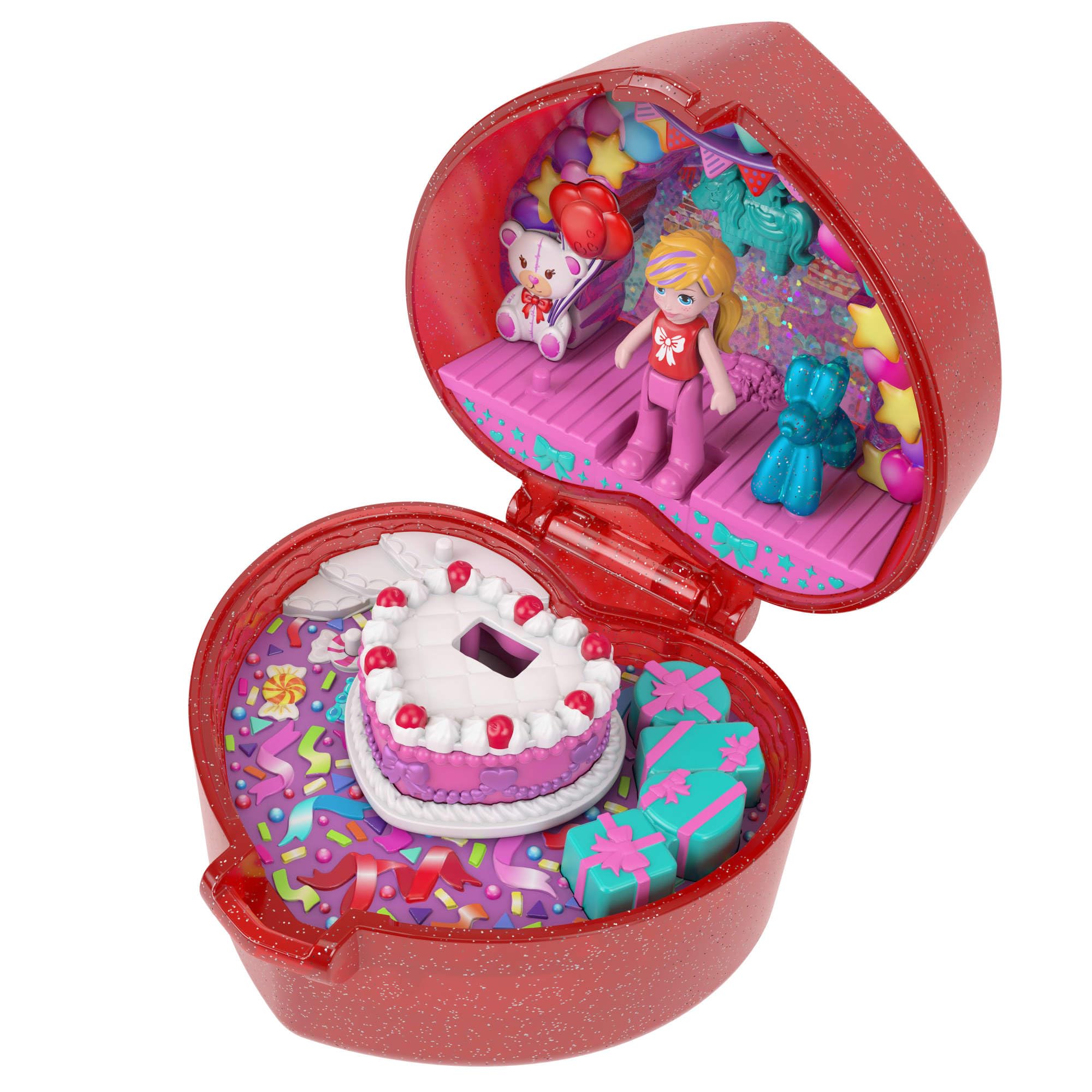 Polly Pocket Mattel 80th Anniversary Jewelry Box Compact Playset with Doll | Ages 4+ 1