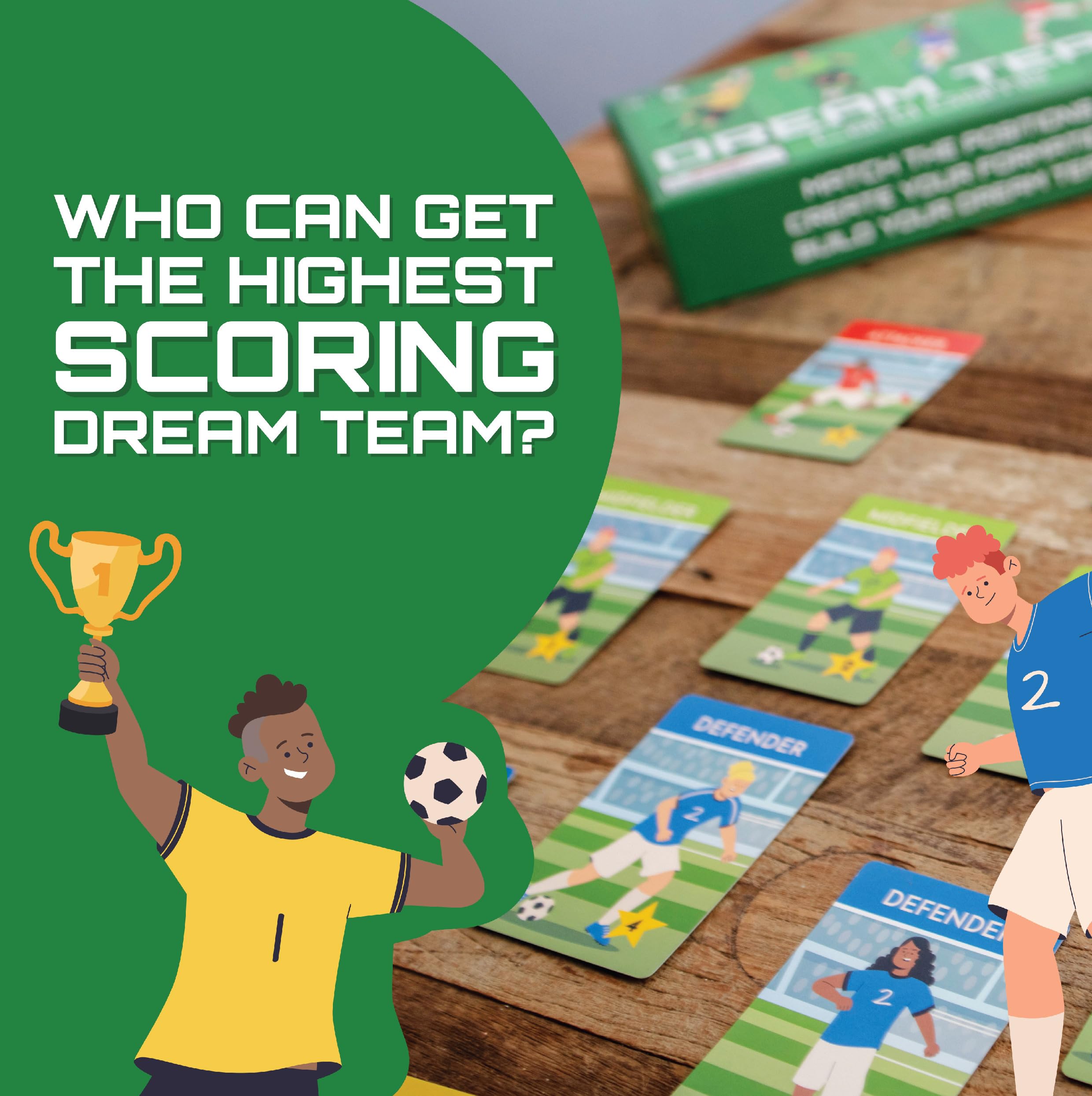 Boxer Gifts Dream Team Football Card Game for Kids 12