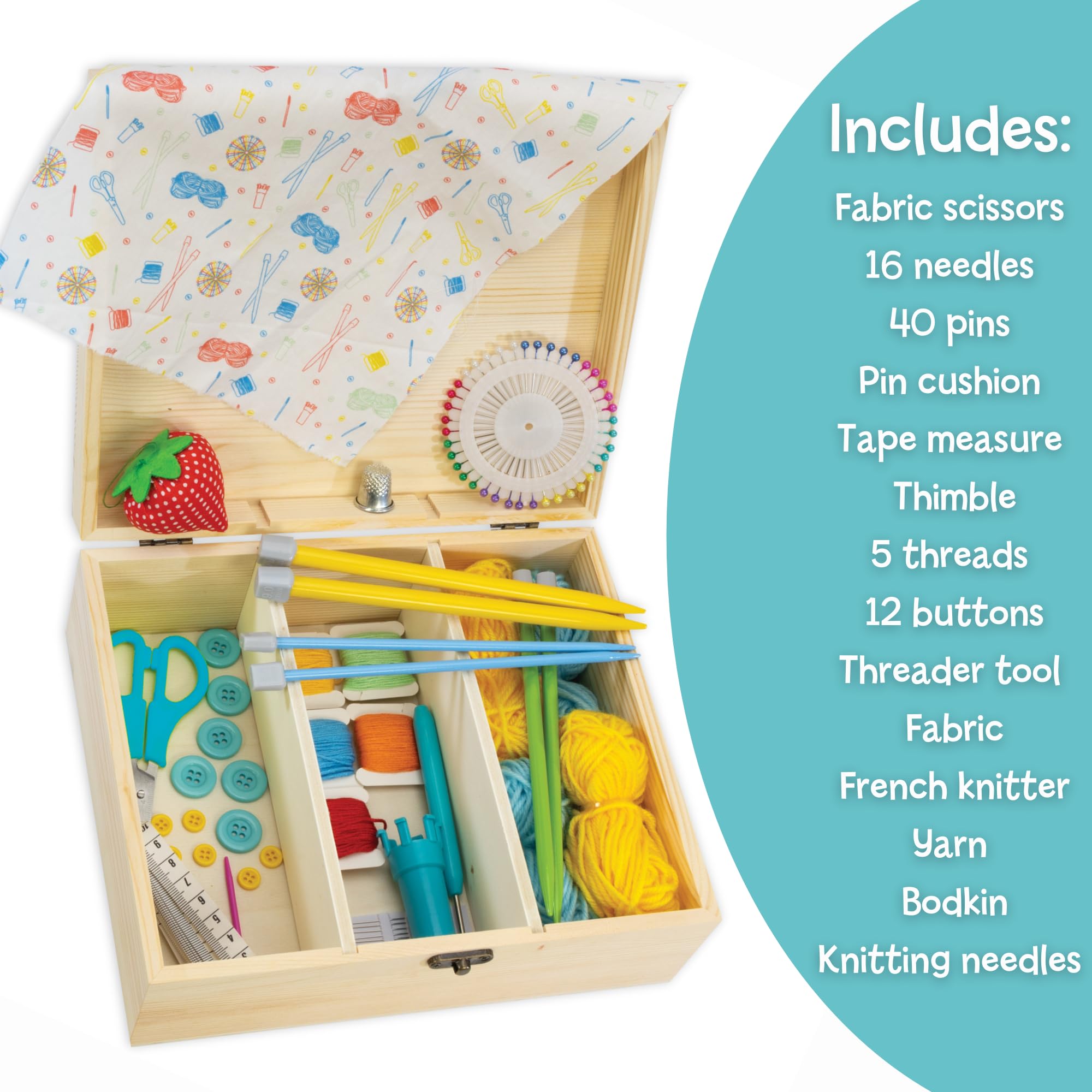 Galt Knit and Sew Kit - Creative Craft Set for Kids 7 Years and Up 12