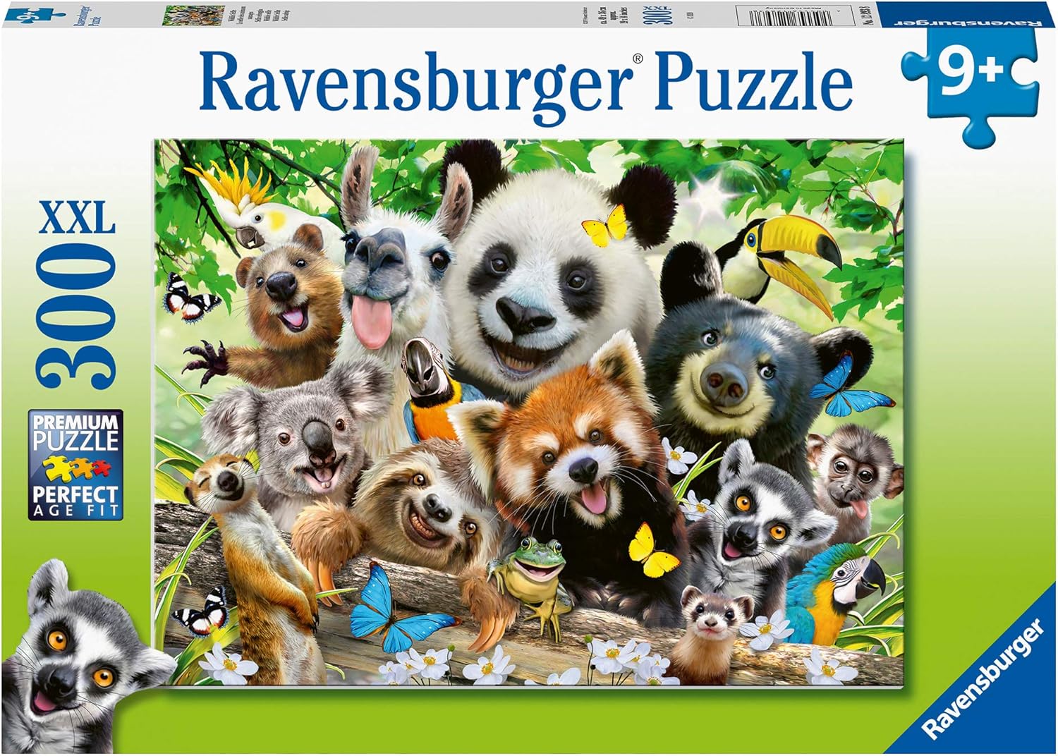 Ravensburger Wildlife Selfie 300 Piece Jigsaw Puzzle - Large Piece Puzzle for Kids and Adults