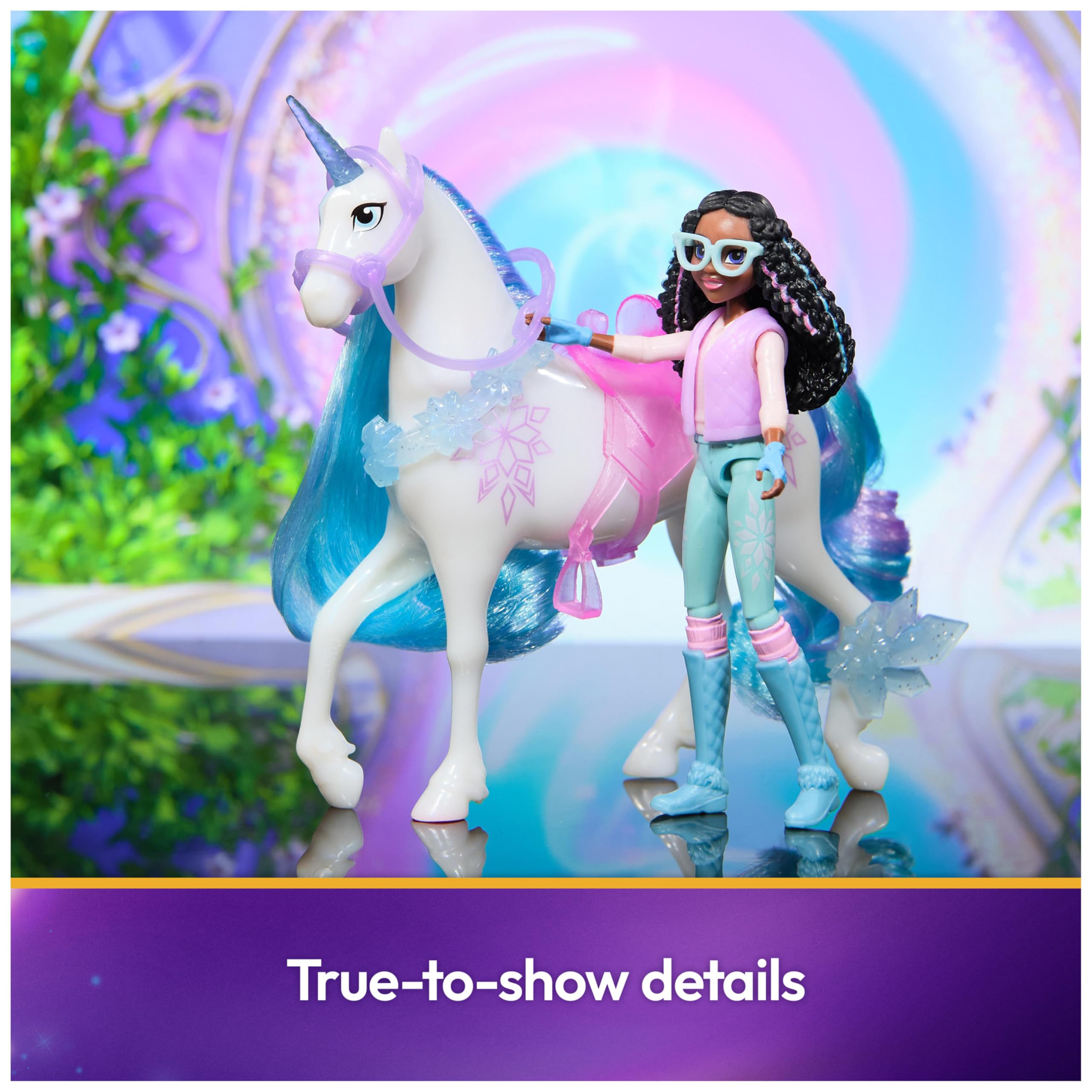 Unicorn Academy Layla & Glacier Power of Friendship Playset - Posable Doll & Unicorn Toy for Girls Ages 4 and Up 7