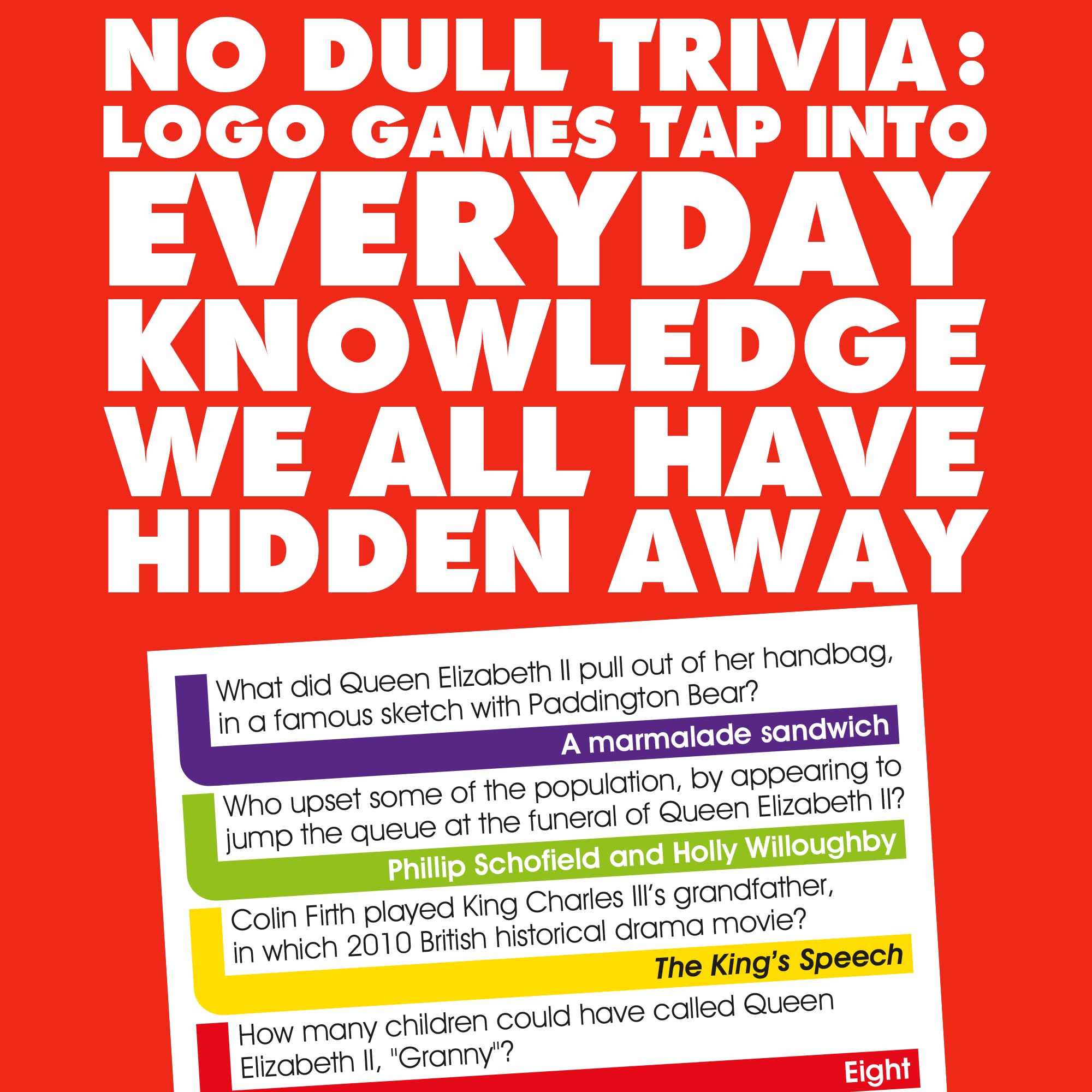 Drumond Park Best of the Royals Logo Board Game for2-8 Players, Family Trivia Game for Ages12+ 5