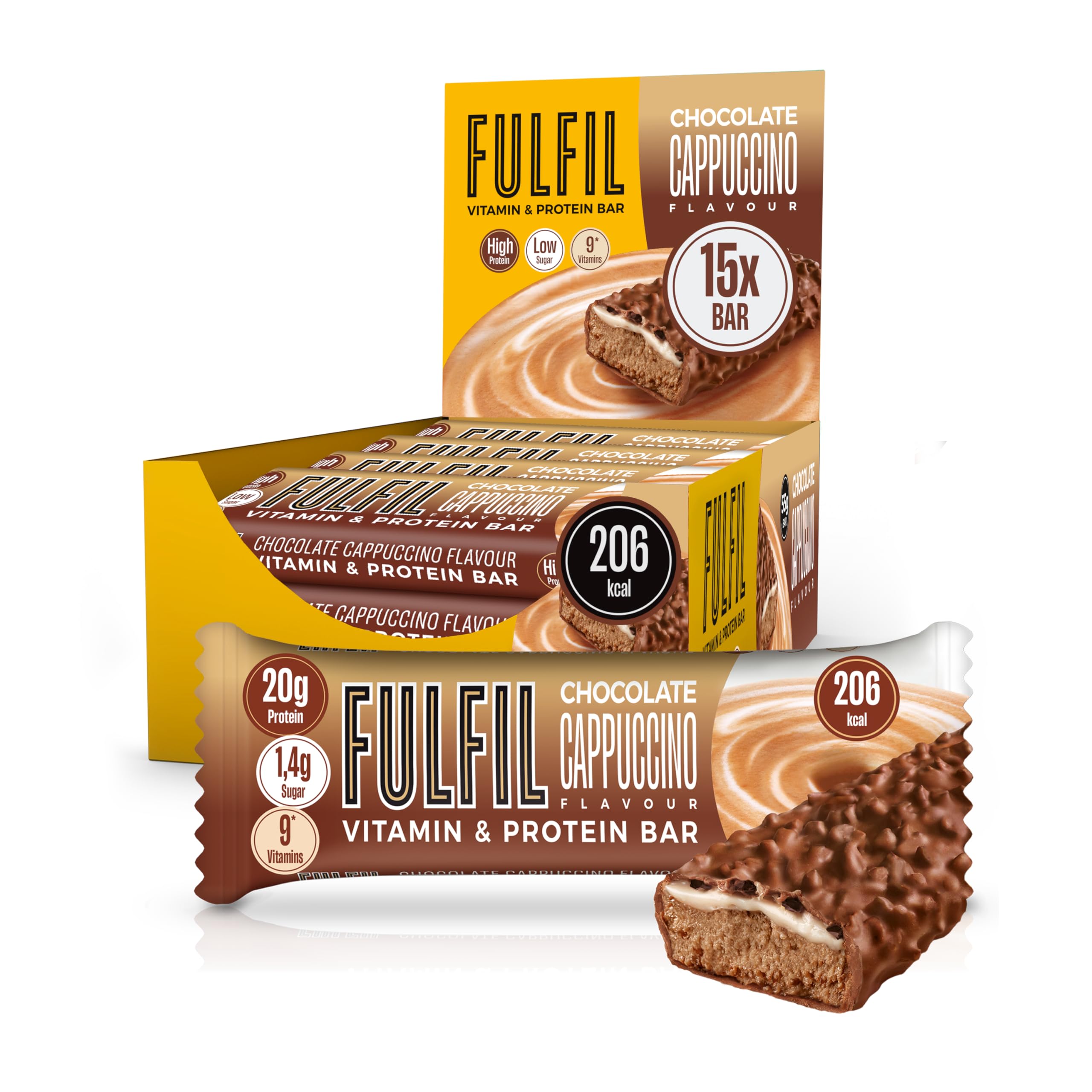 Fulfil - Vitamin and Protein Bars Chocolate Cappuccino (15 x 55g)