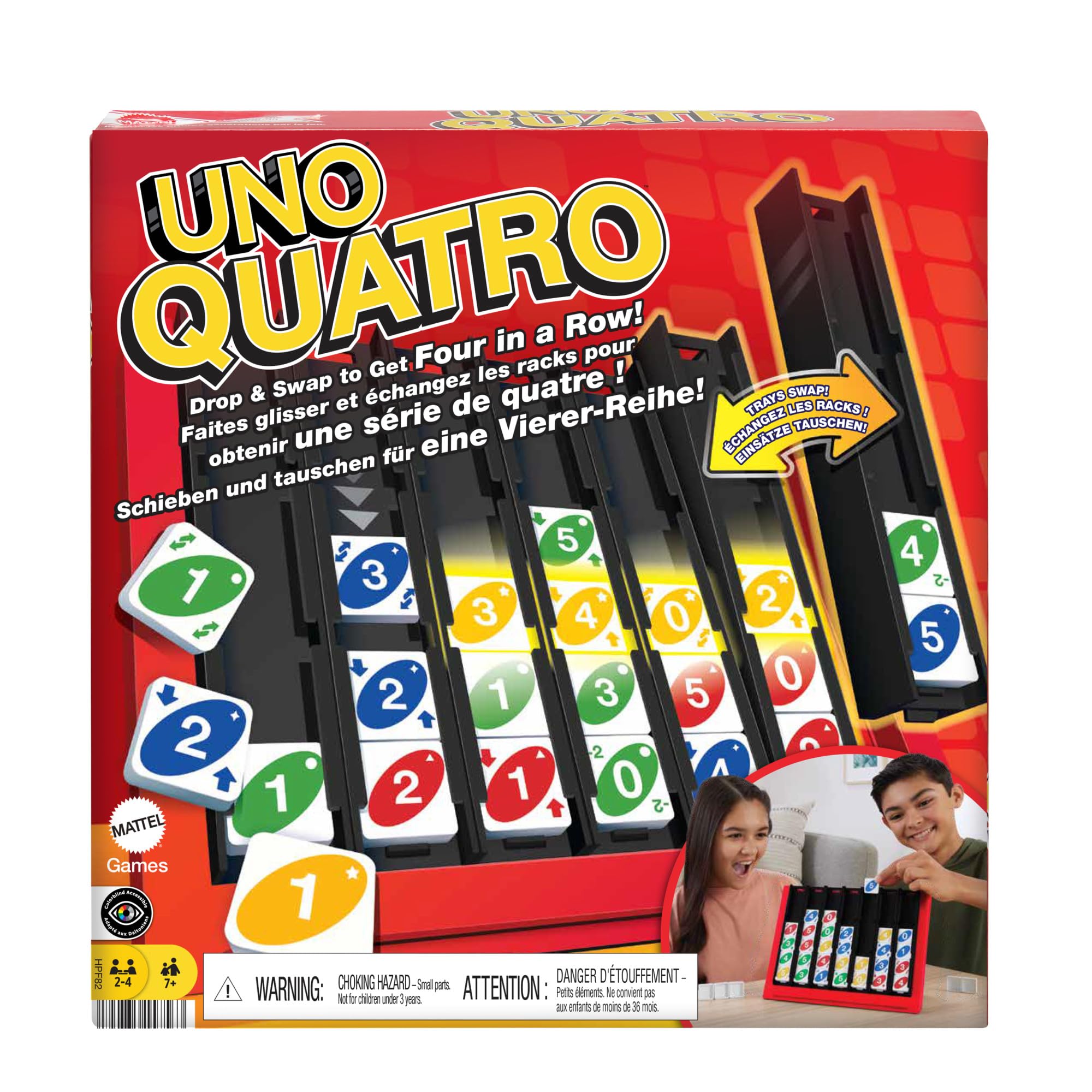 Mattel Games UNO Quatro Board Game 7
