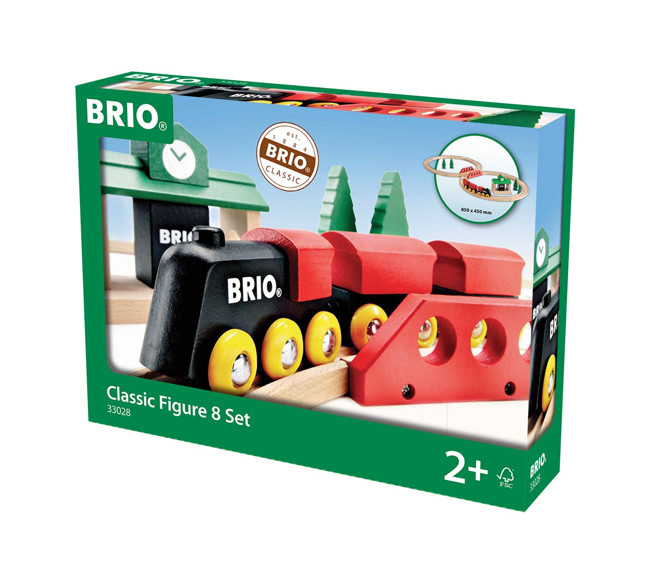 BRIO Classic Figure of 8 Wooden Railway Train Set - Magnetic Wooden Trains for Toddlers 2 Years Up 8