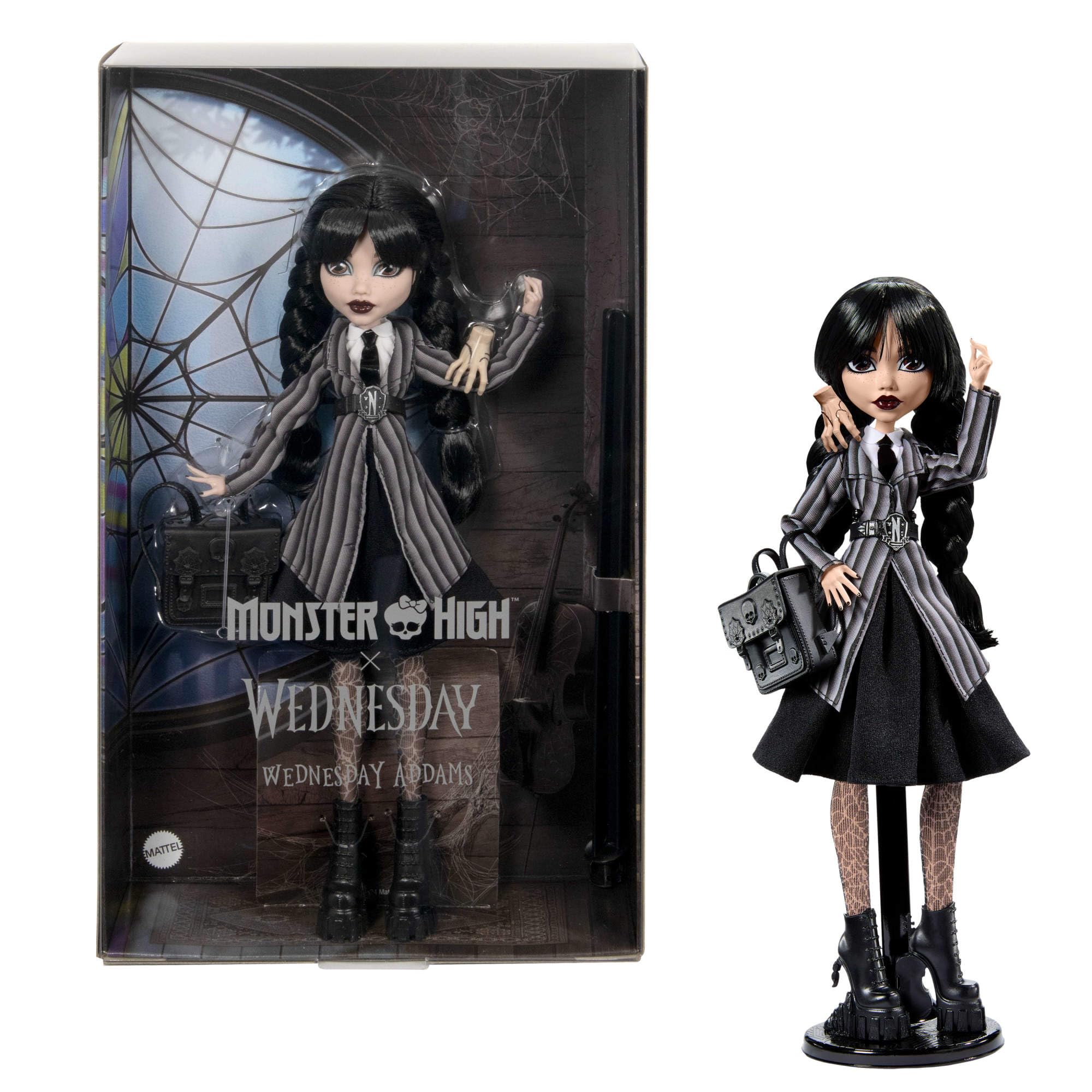Monster High Wednesday Addams Doll with Accessories - Gothic Style Collectible for Kids 6+