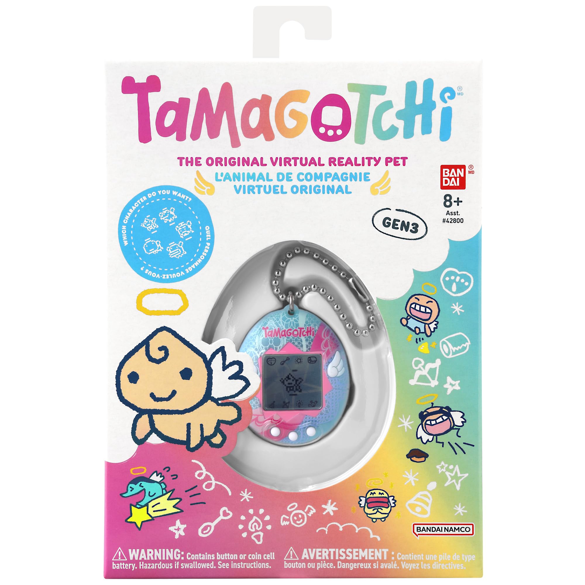 Tamagotchi Original Angel Lace Digital Pet - Electronic Virtual Pet Toy for Kids 8+ 6