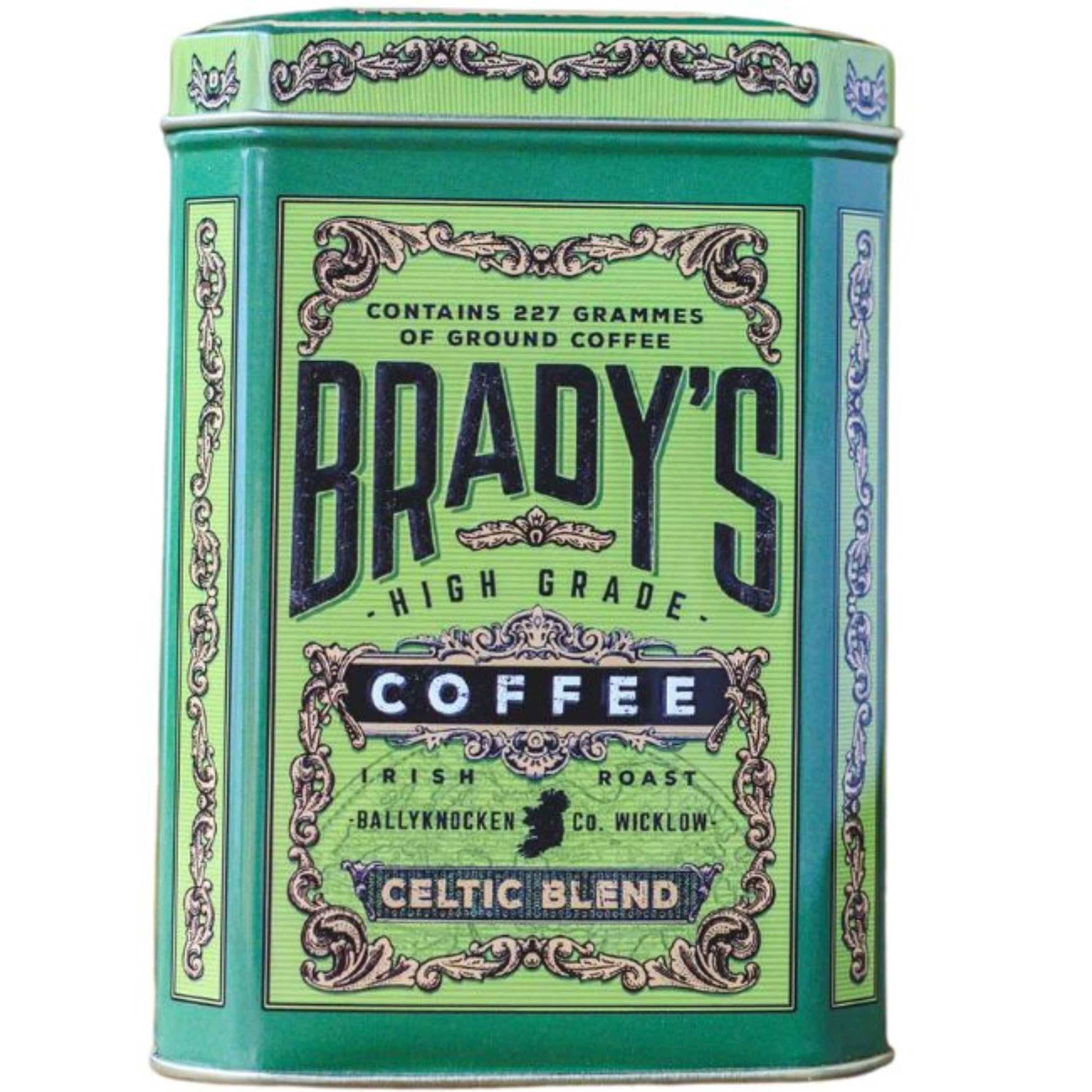 BRADY'S Celtic Blend Dark Roast Ground Coffee - 100% Arabica | 227g Tin