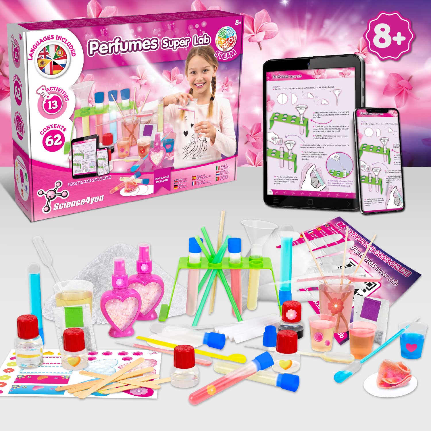 Science4you Perfume Super Lab for Kids - 13 Experiments | 63 Pieces | Ages 8+ 4