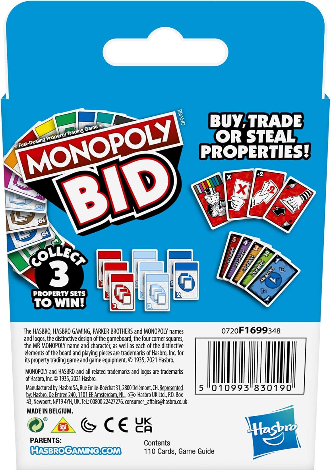 Monopoly Bid Game by Hasbro Gaming - Fast-Playing Card Game for Families & Kids 6
