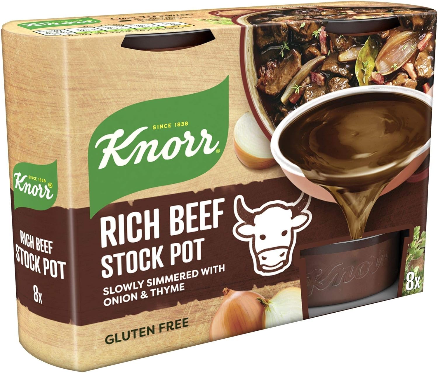 Knorr Rich Beef Gluten-Free Stock Pots - 8 x 28g 7