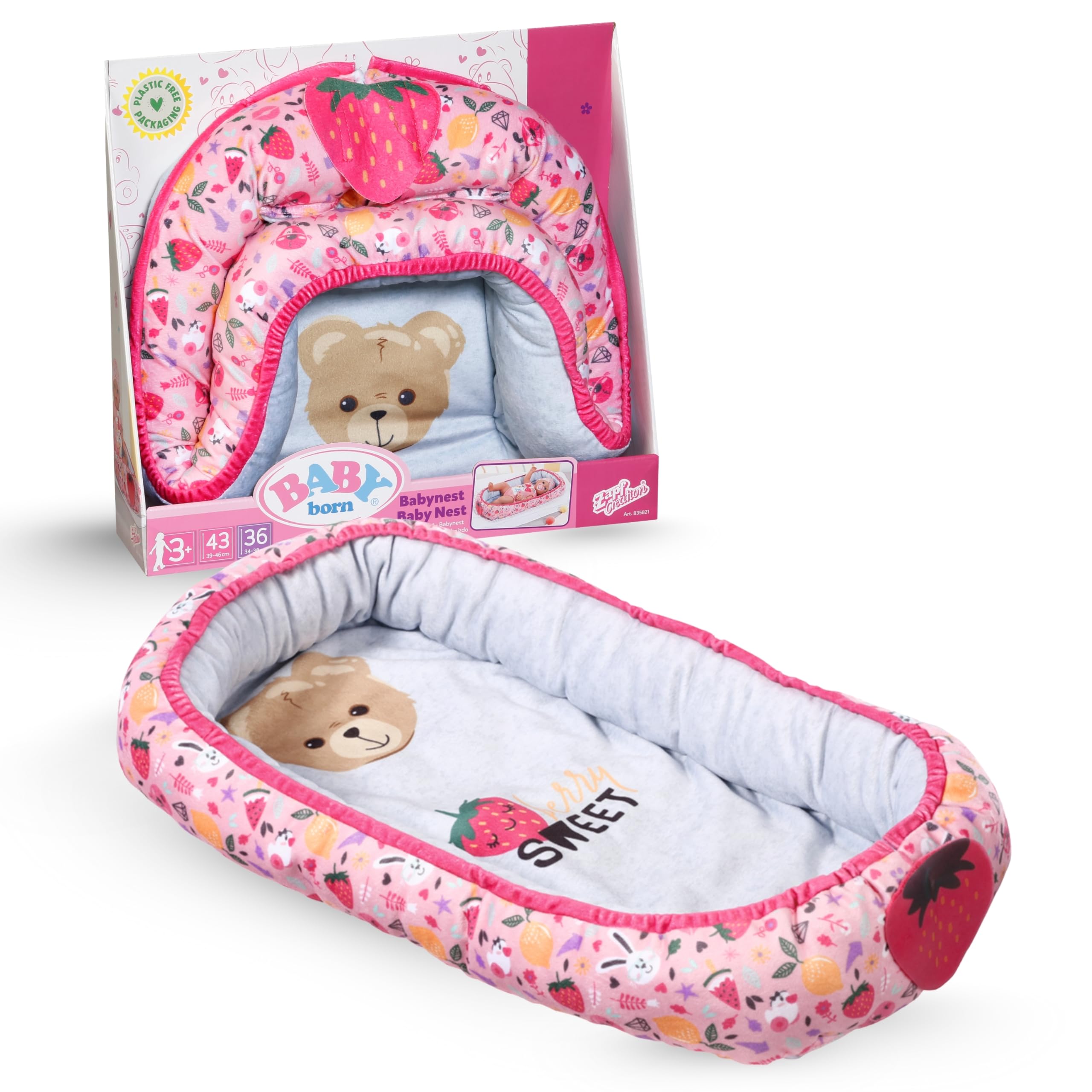 BABY born Reversible Baby Nest with Soft Padded Edges 835821